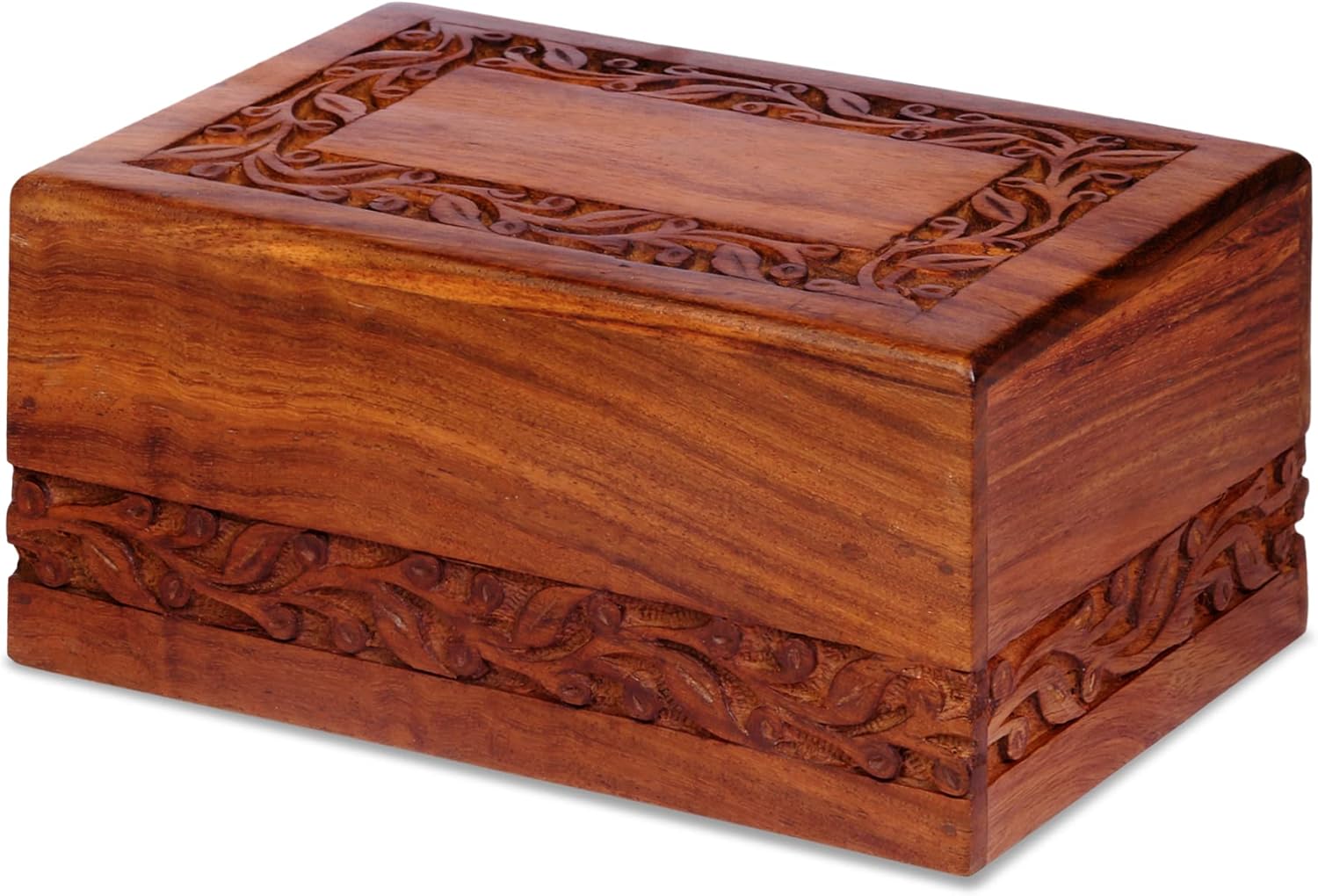 EARTHLY HOME Handmade Wooden Urn Box - Medium Size