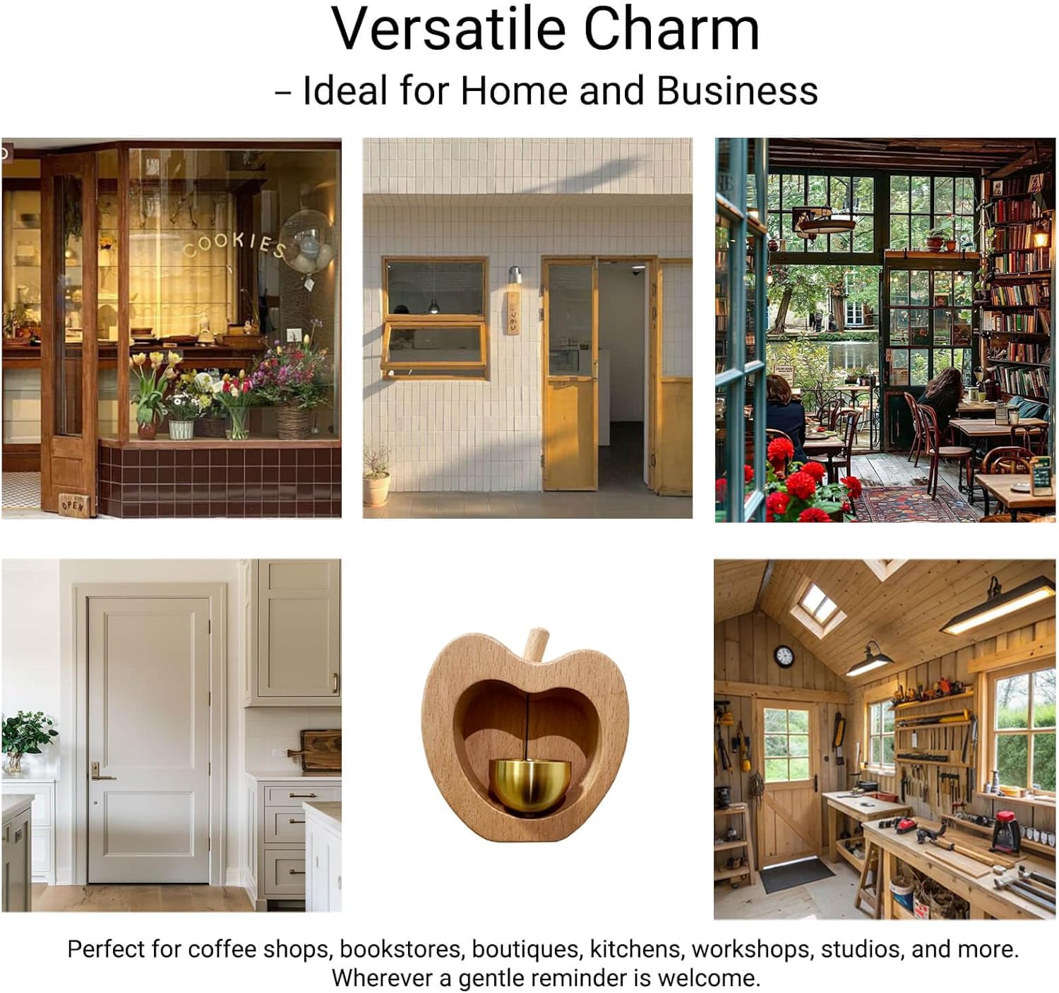 Shopkeepers Bell for Door Opening Wooden Door Chime