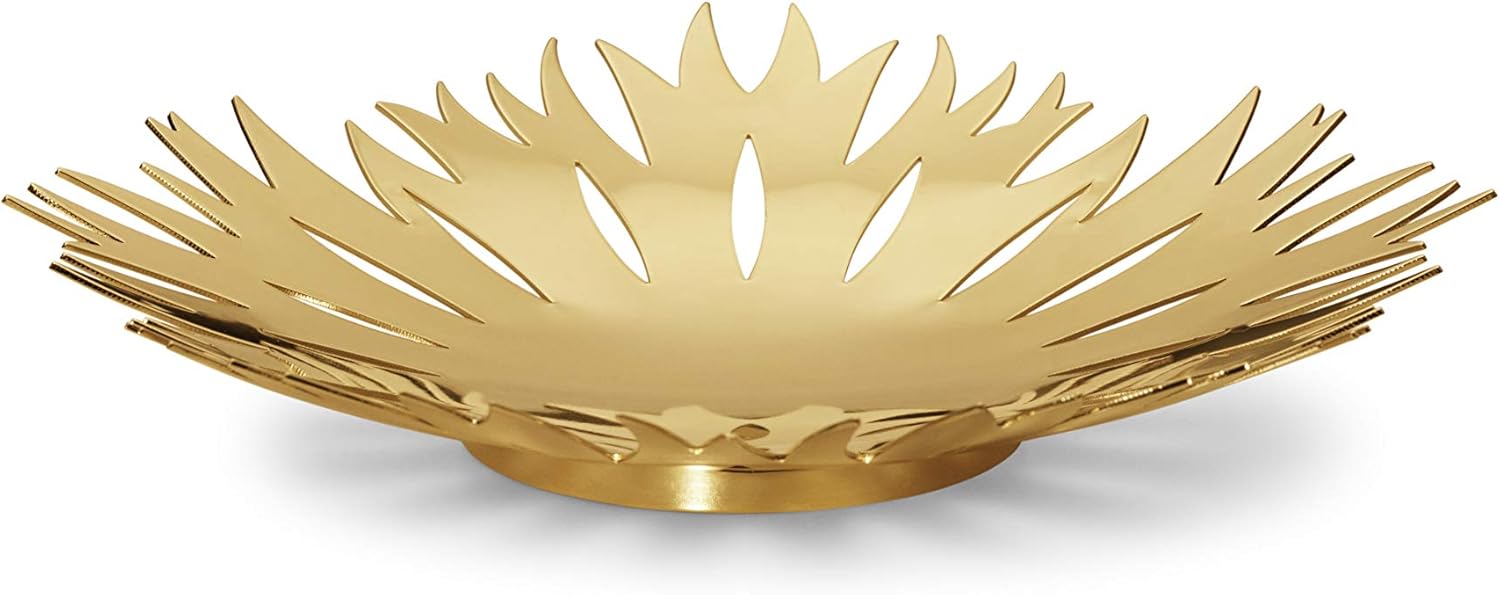 Georg Jensen Holiday Gold Ice Flower Decorative Bowl