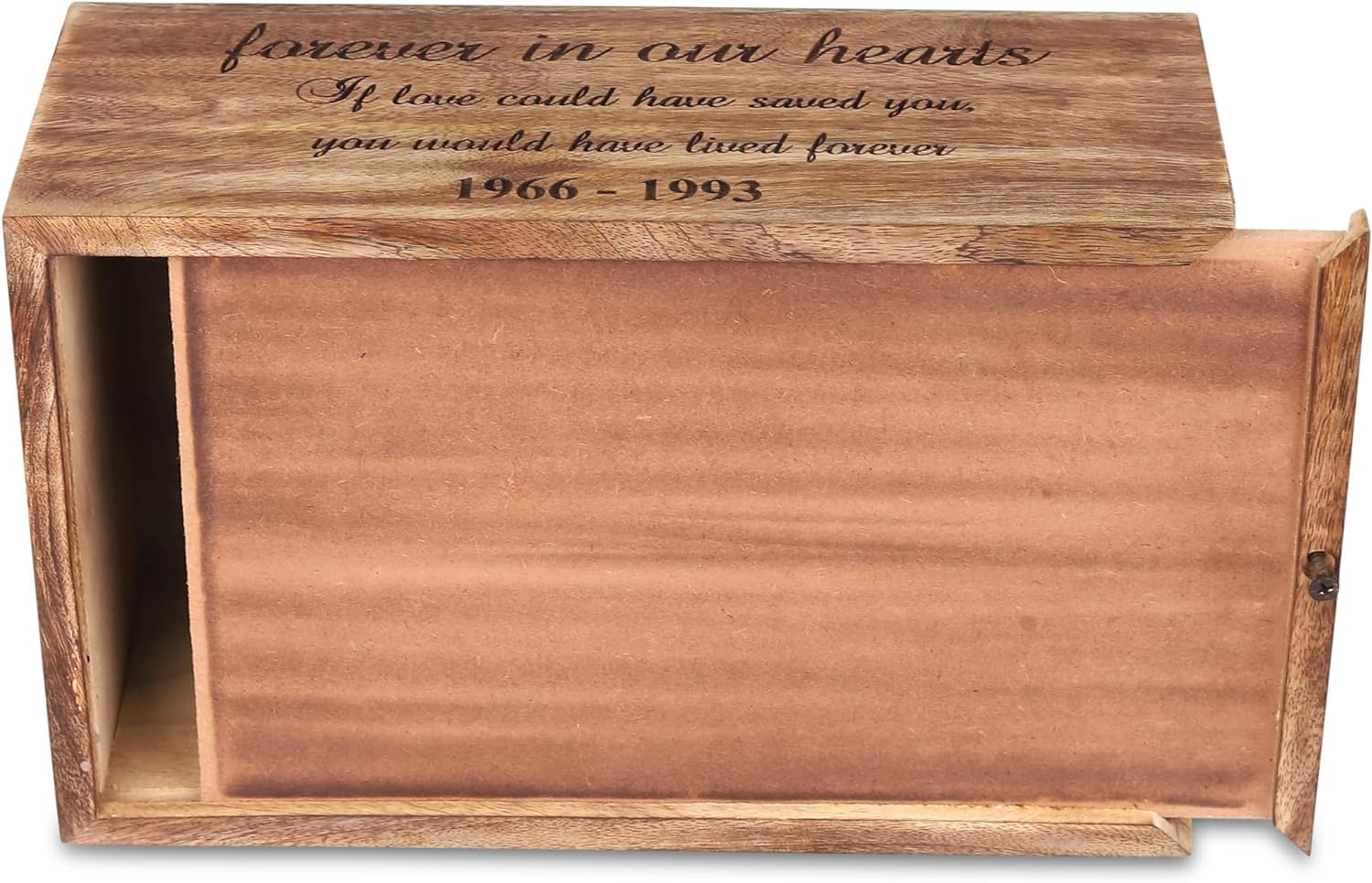 Personalized Wooden Pet Urn - Custom Dog Cremation Urn for Cats and Small Animals