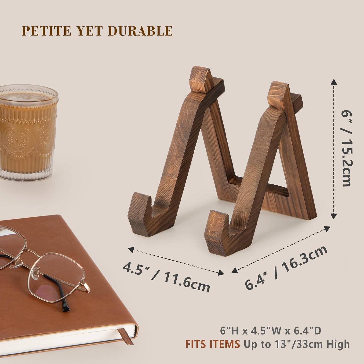 3 Pack 6 Inch Plate Display Stand with Decorative Frame