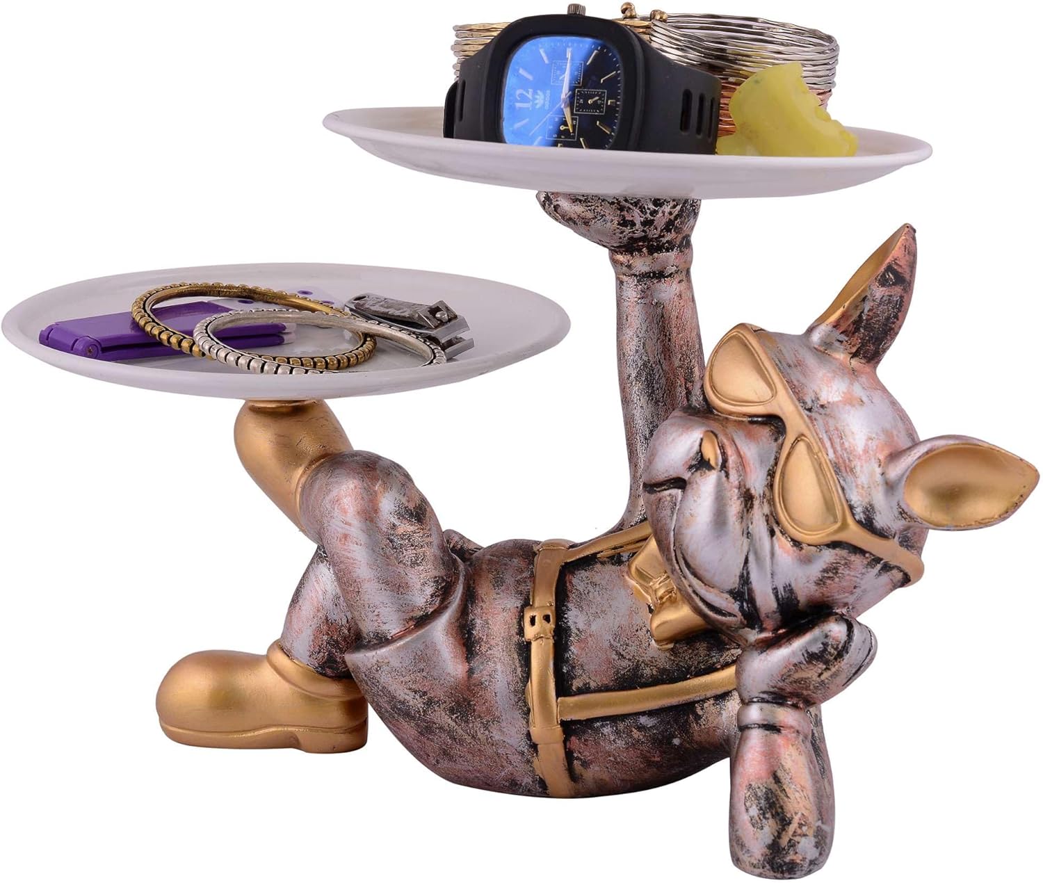 Cute Cool Dog Statue for Home Decor - Resin Sculpture