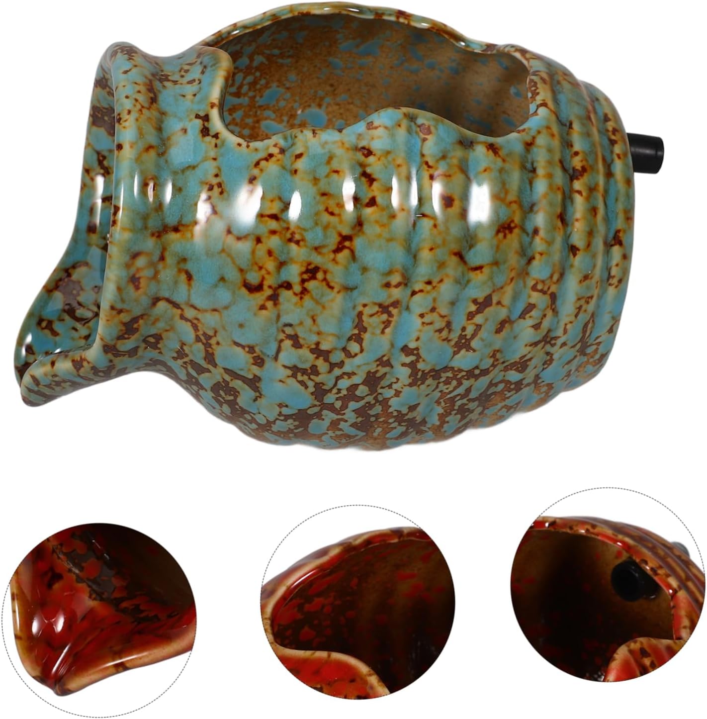 Vintage Ceramic Waterfall Jar for Aquarium and Garden Decor