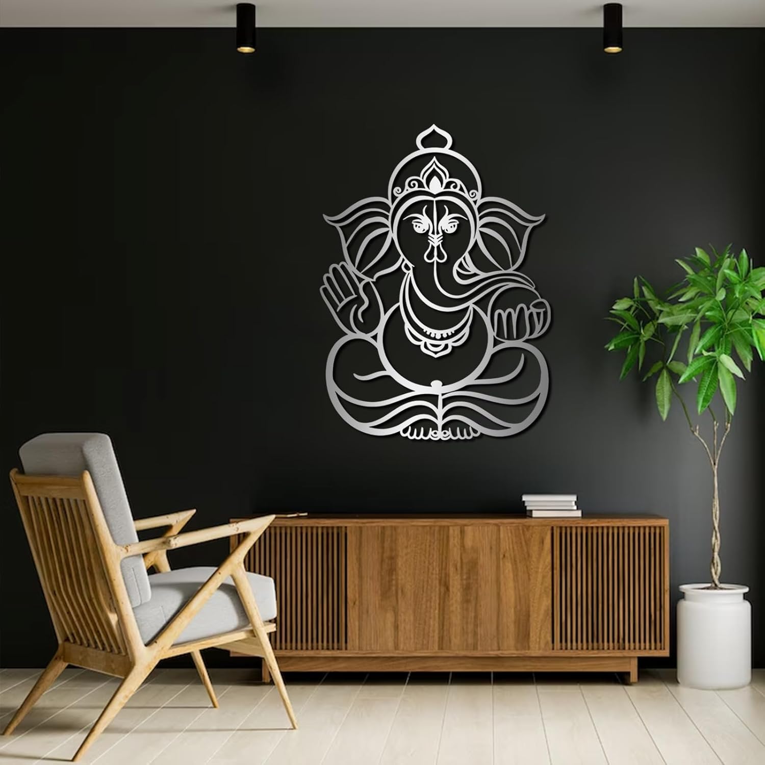 Ganesha Metal Wall Art for Living Room Decor