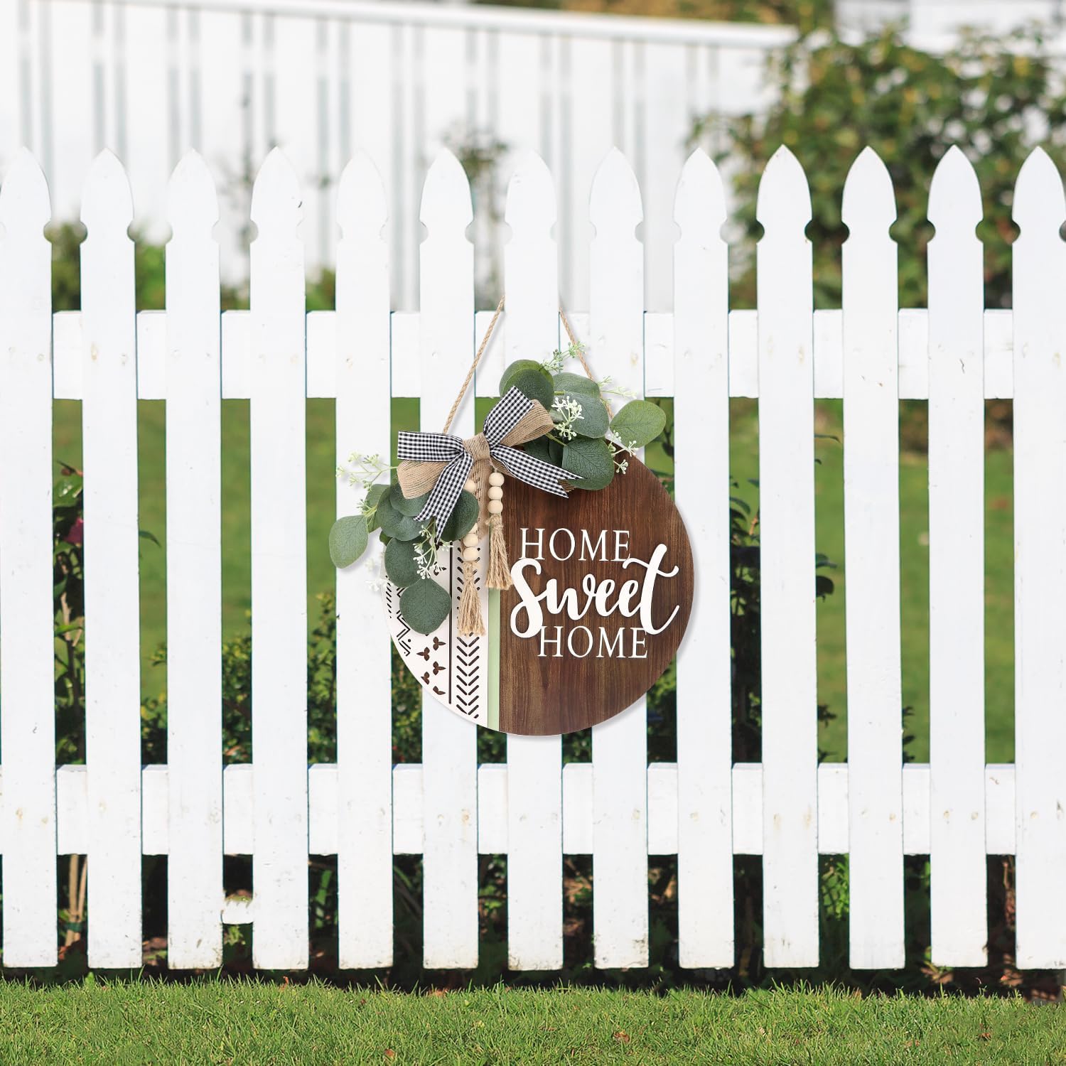TOARTi 3D Welcome Door Wreath Decor Sign
