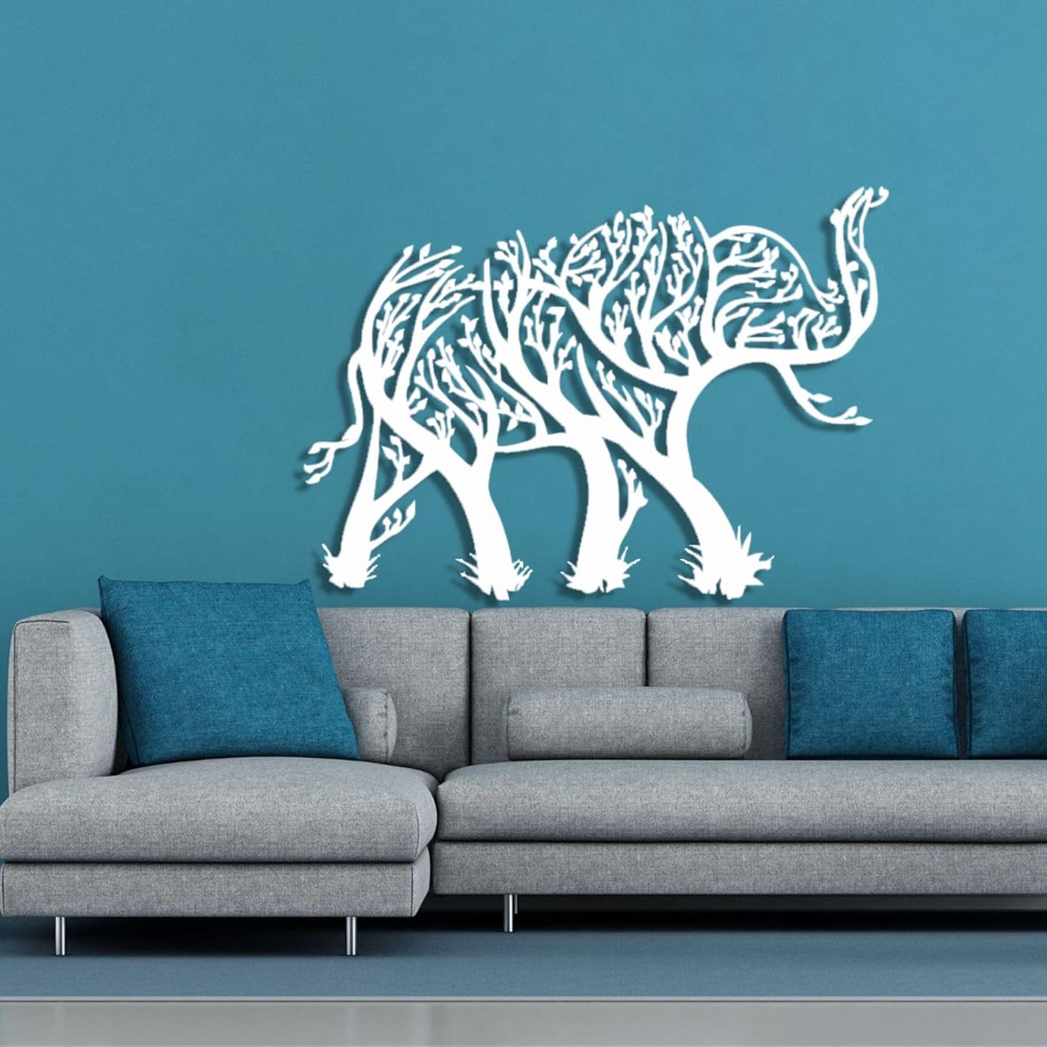 Cadeali Gold Elephant Metal Wall Art Decor