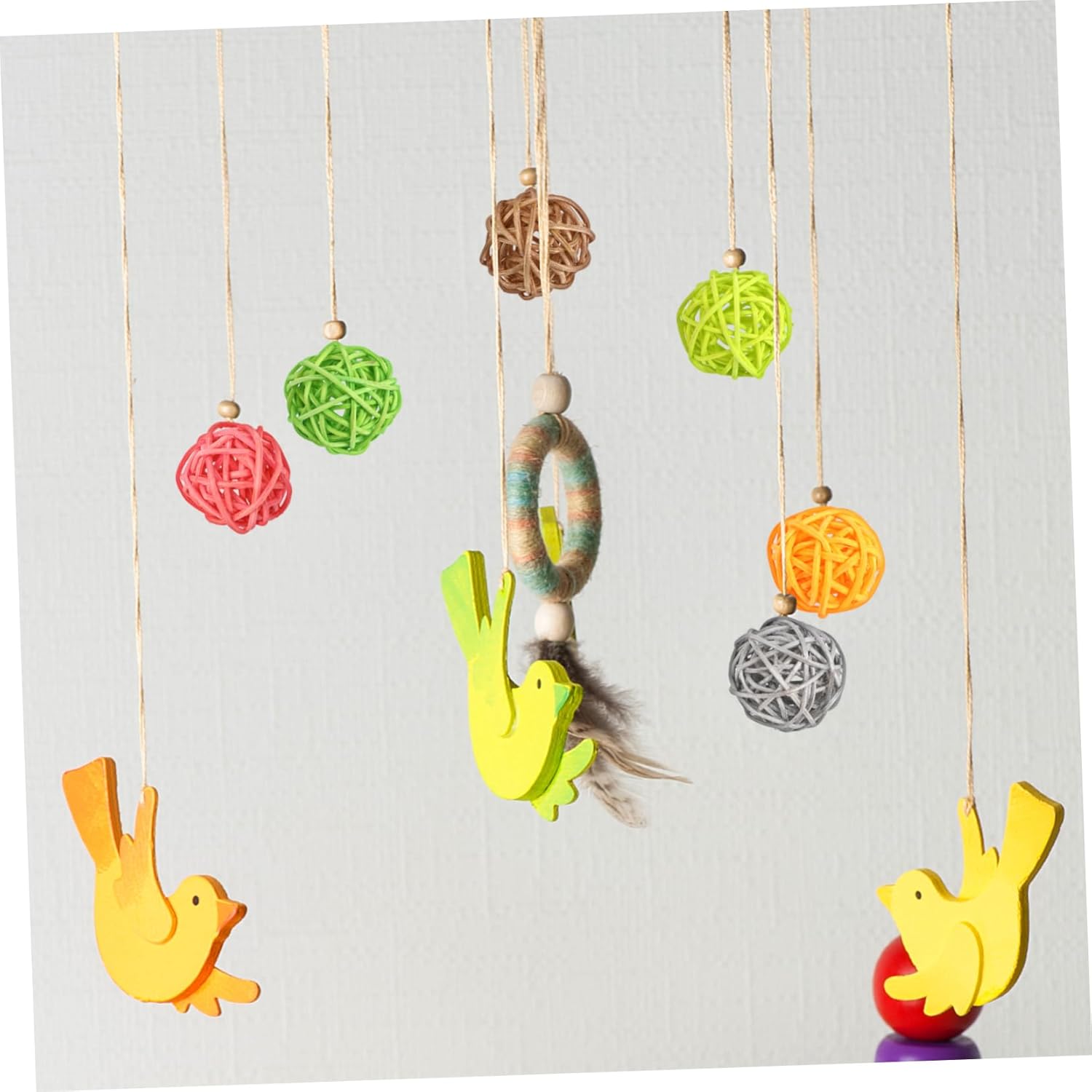 100pcs Colorful Rattan Decorative Balls for Christmas Party Wedding Home and Nursery Decor