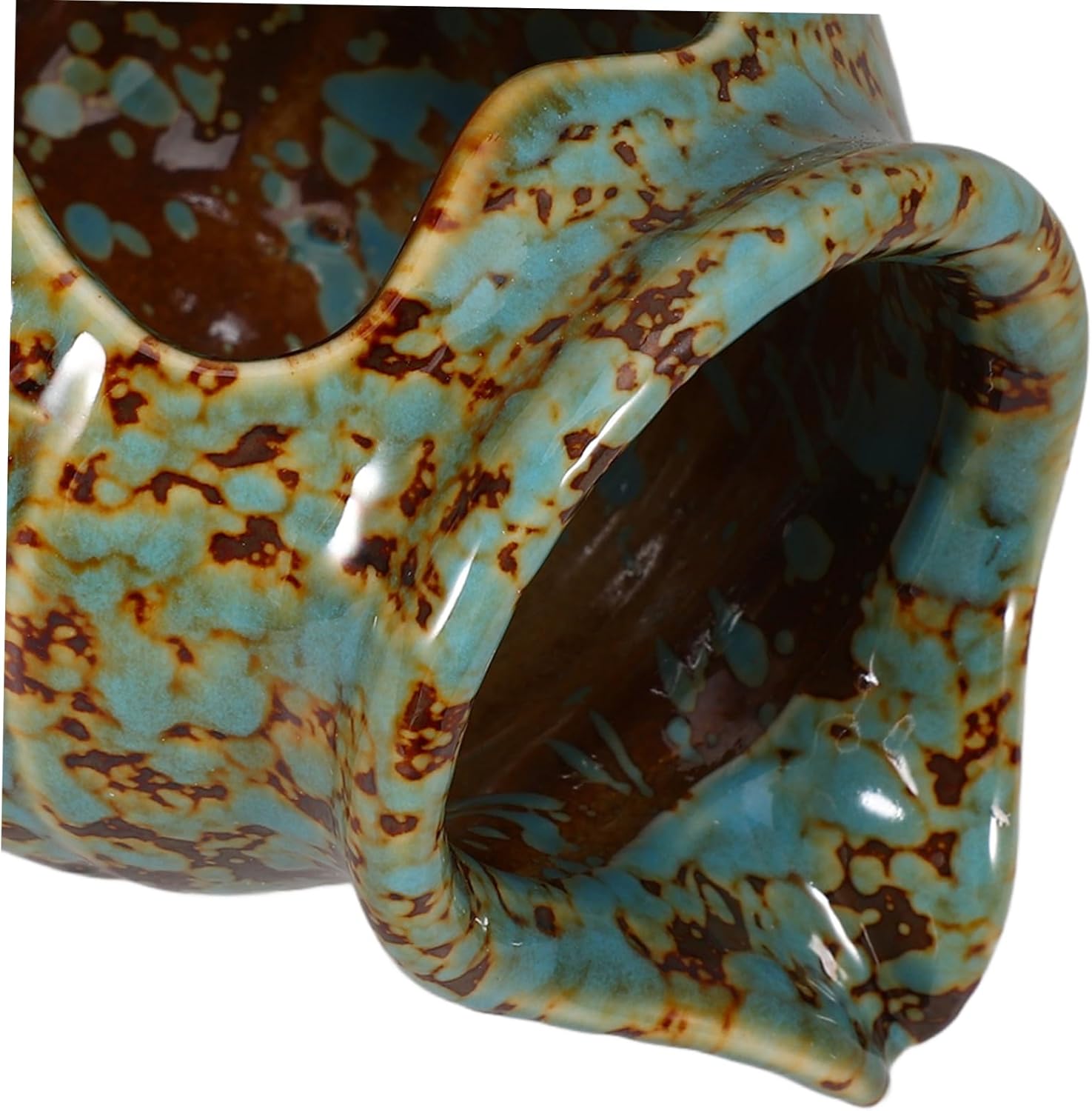 Vintage Ceramic Waterfall Jar for Aquarium and Garden Decor