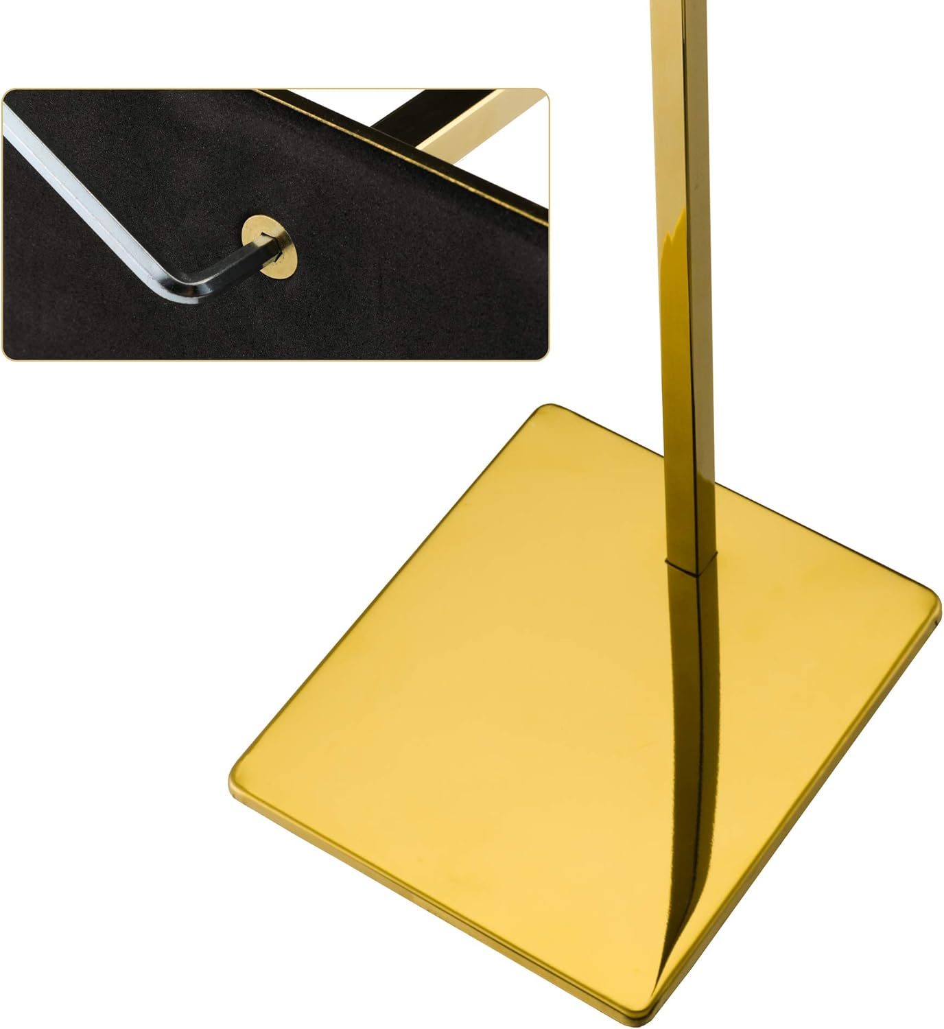 Yifu Display Purse Stand - 2 Pack Polished Gold Adjustable Height