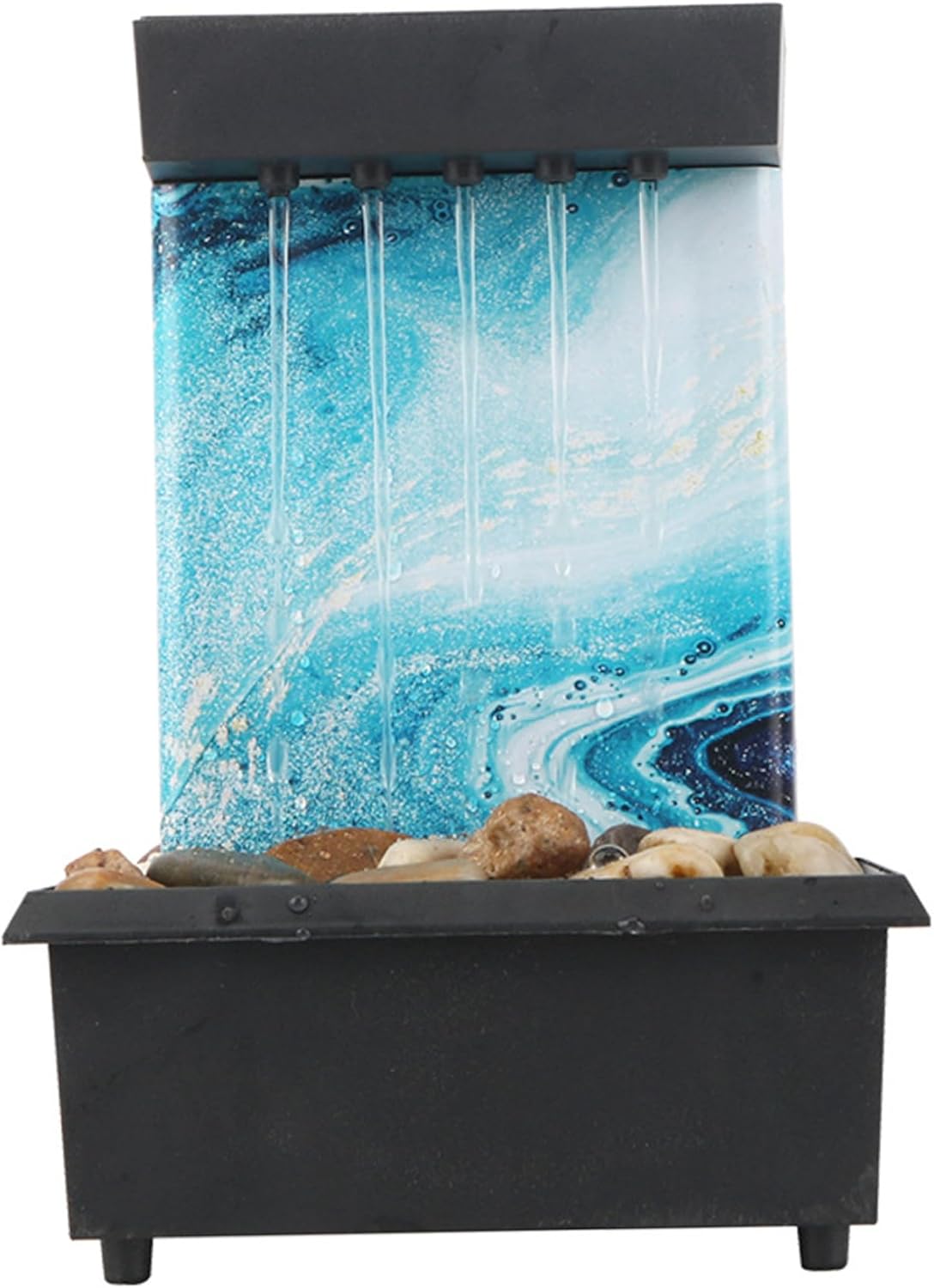 Freiwncr Desk Water Fountain with Pebble Decor