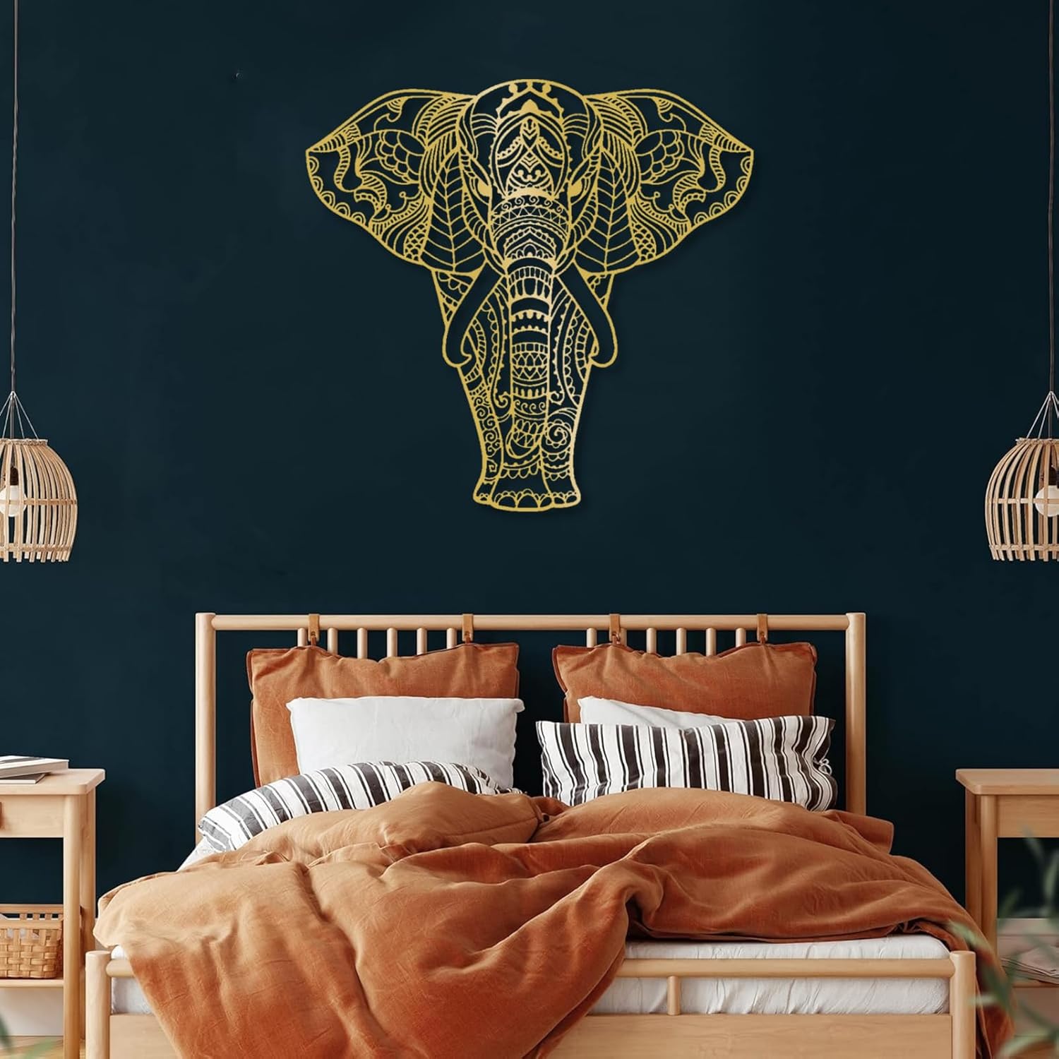 Cadeali Elephant Metal Wall Art Sculpture