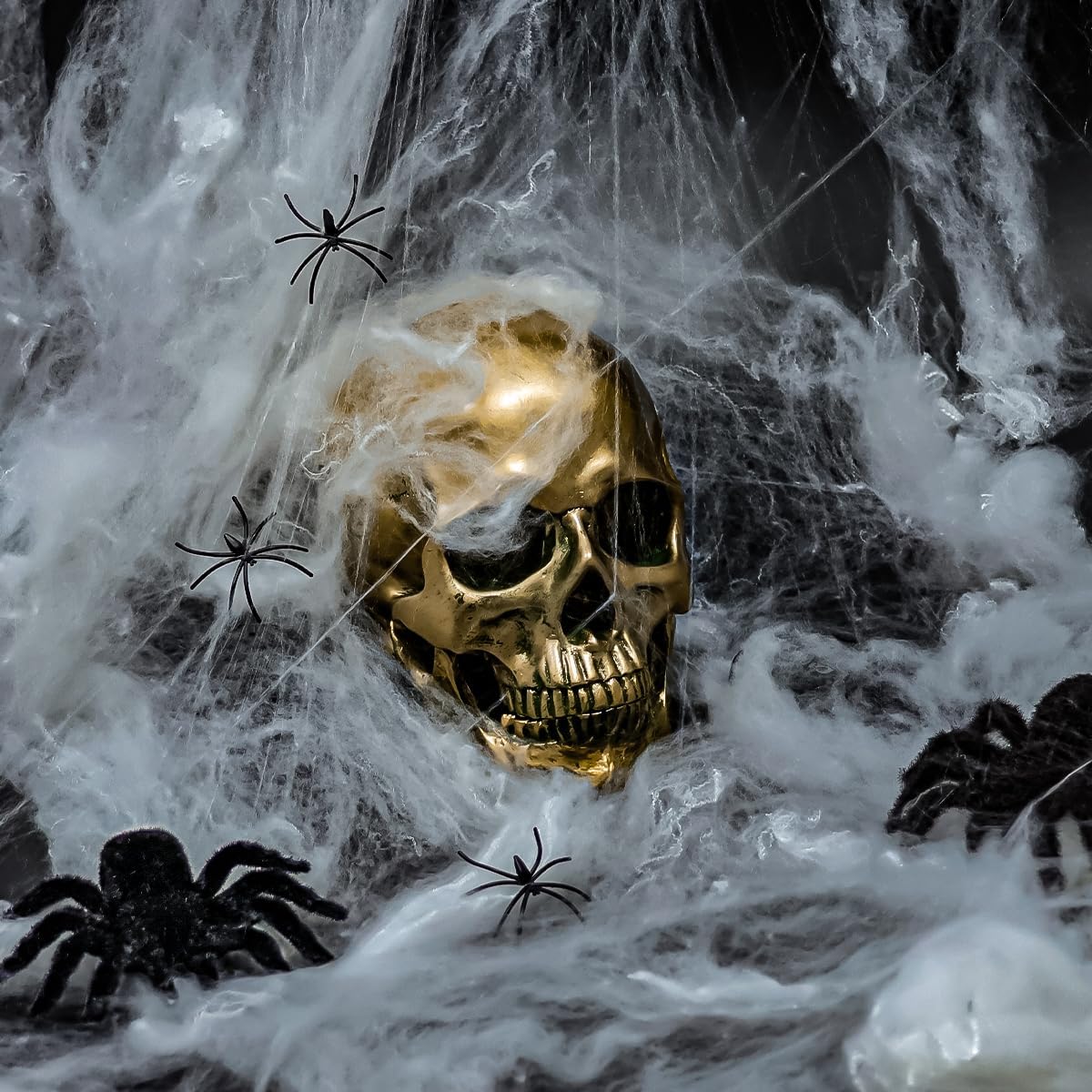 ECYC 11 Resin Human Skull Model Life Size Bronze Halloween Decor