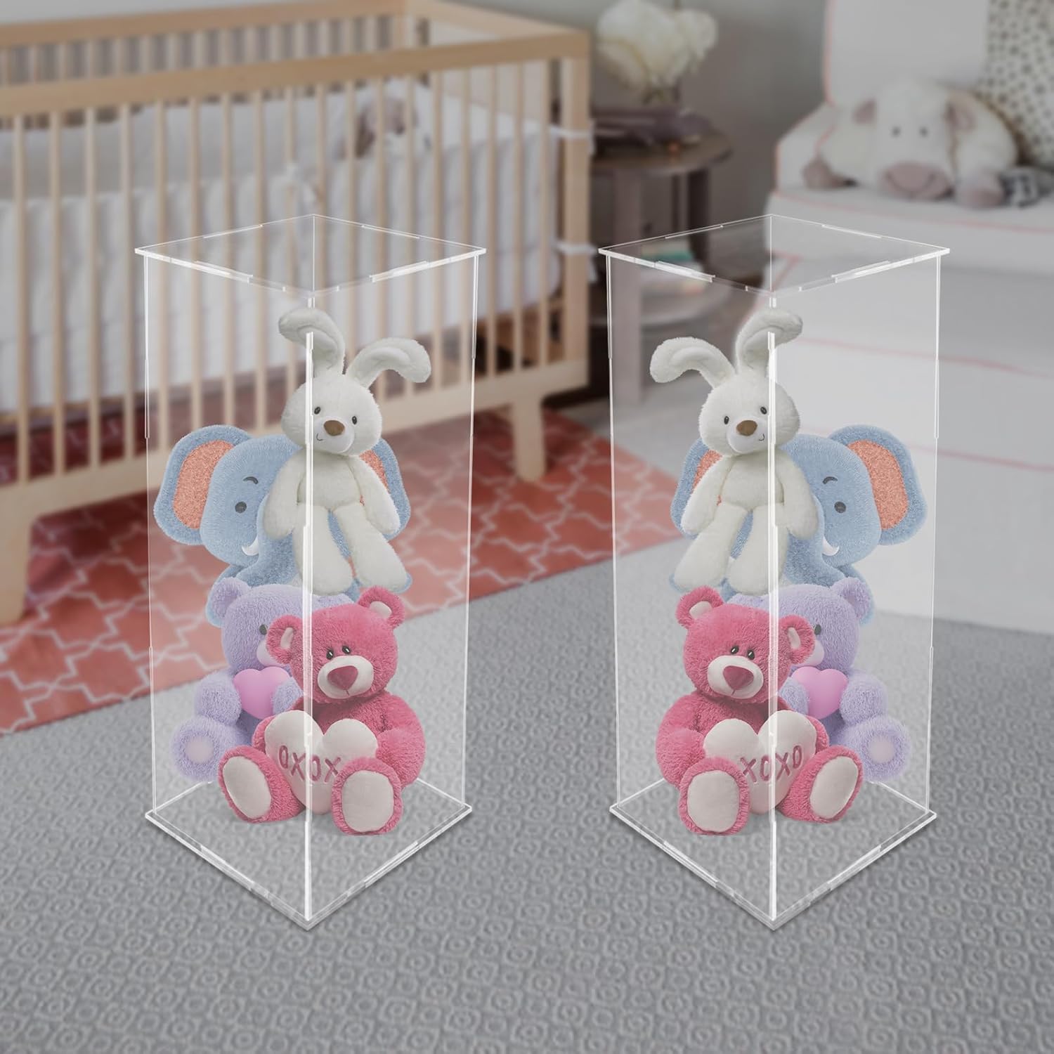 KELIBI 2PCS 31 Tall Acrylic Flower Stand Display