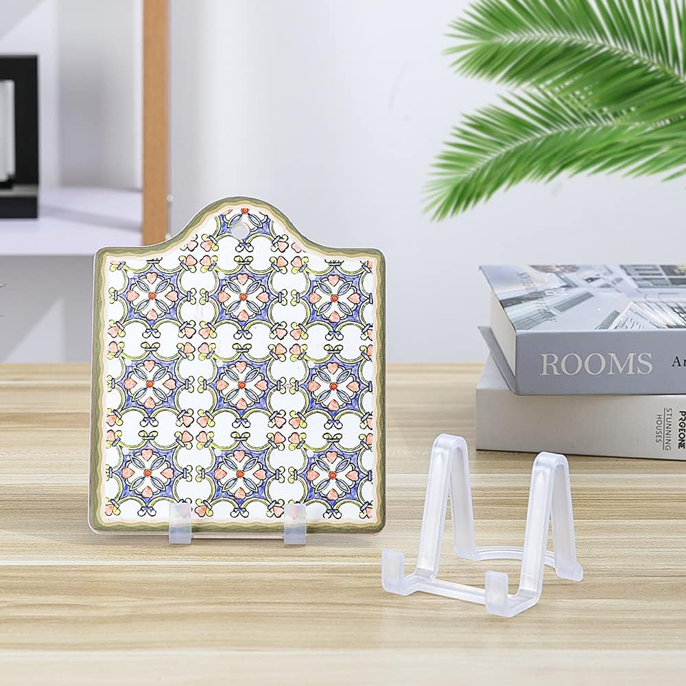Artliving Plate Display Stands Easel Holder 6-Pack Clear