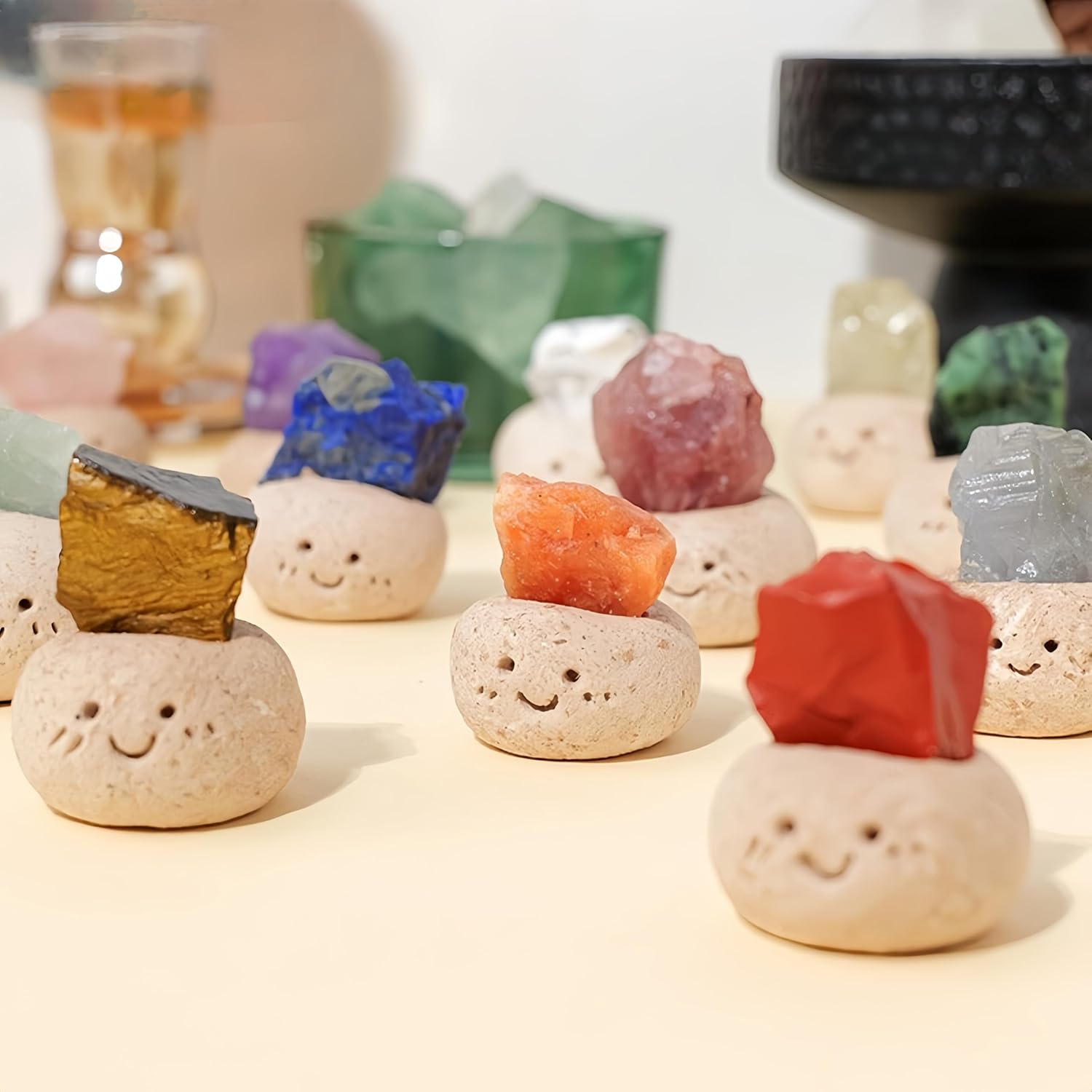 Amethyst Crystal Desk Ornaments Natural Mini Decor for Office Home