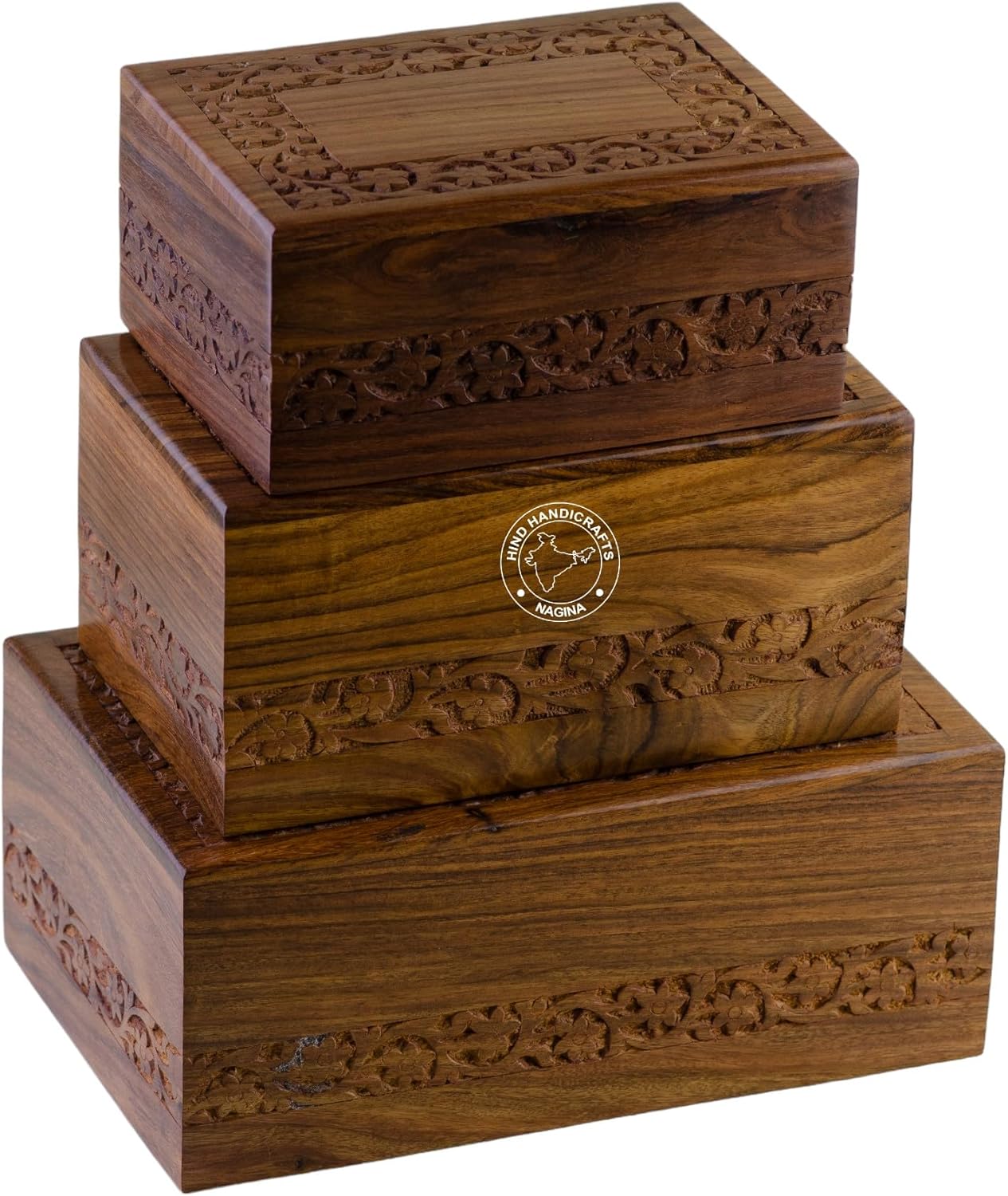 Handmade Rosewood Cremation Urn Box for Human Ashes X-tra Large 11x725x45 Inches