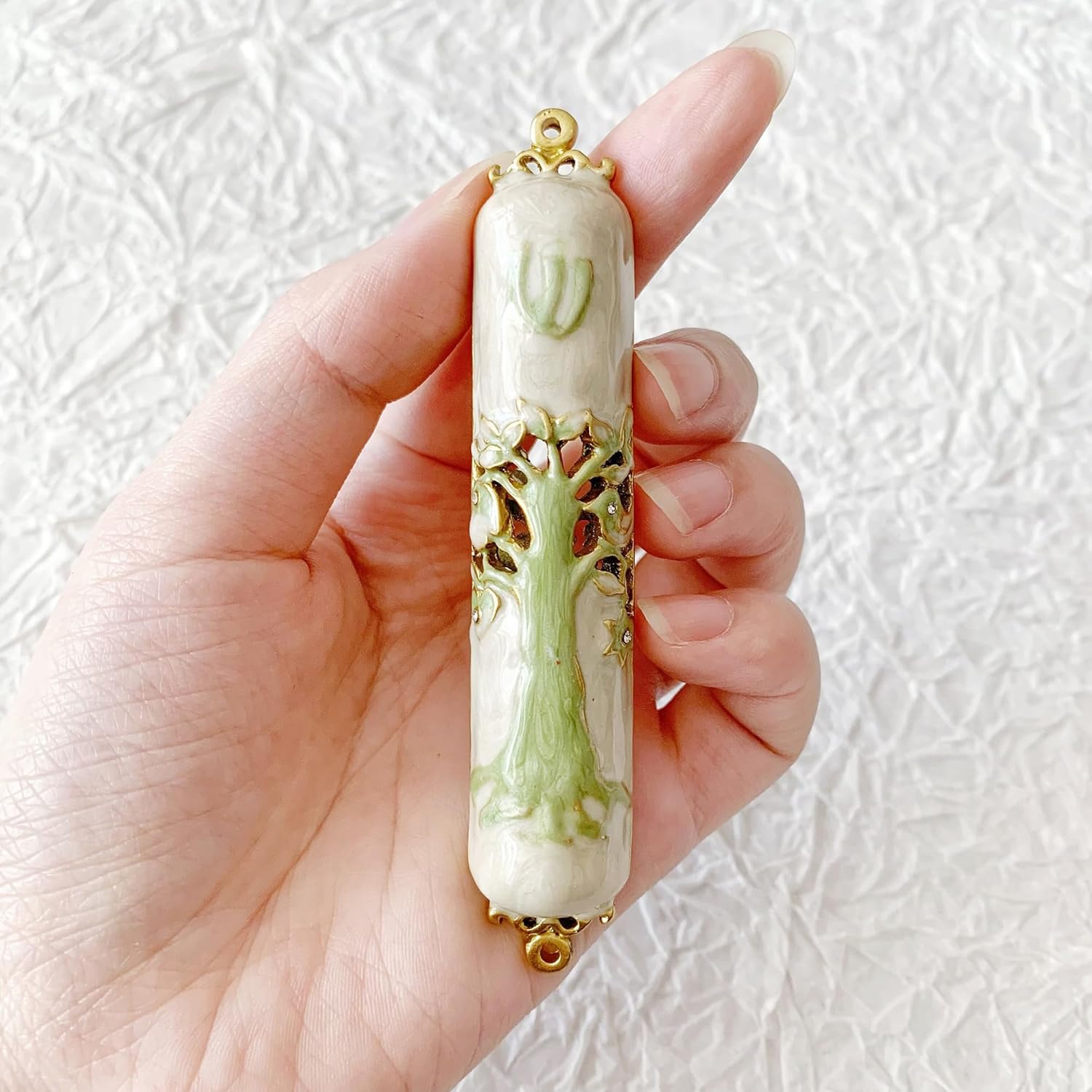 38 Inches Hand Painted Mezuzah with Scroll Included