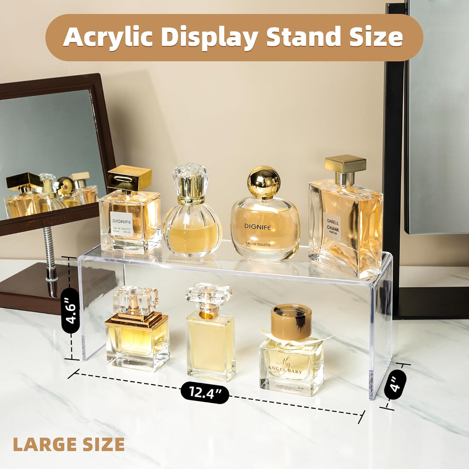 4 Pack Acrylic Risers Display Stand for Home Decor