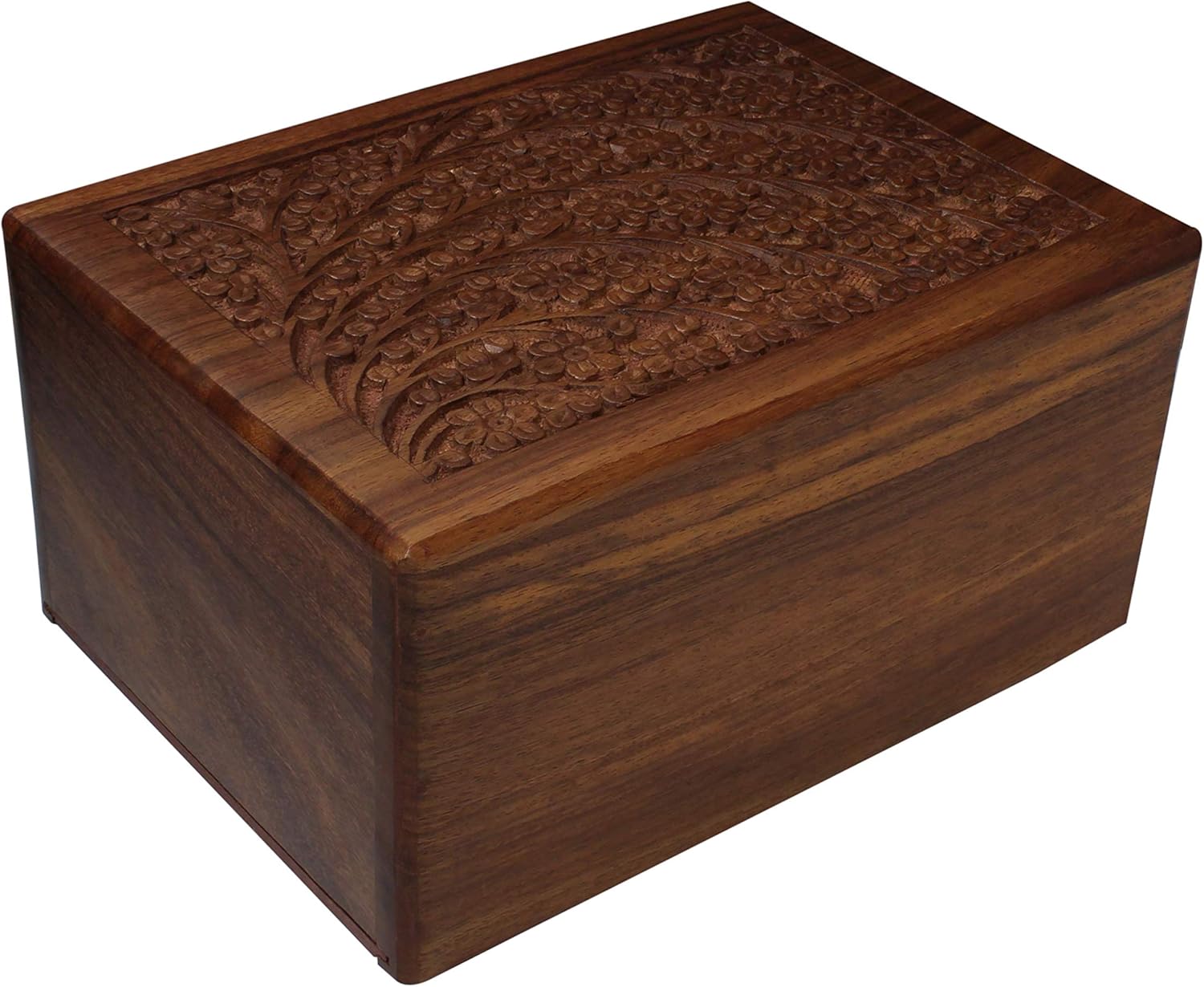 Tree of Life Hand-Carved Rosewood Urn Box Large