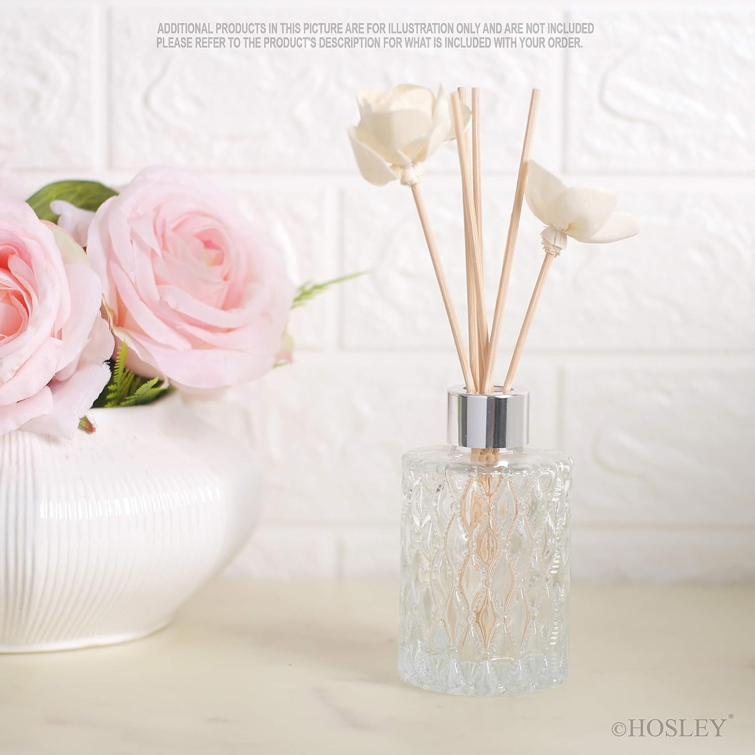 Hosley Mid Century Modern Glass Diffuser Set of 4 - 4 Inch High