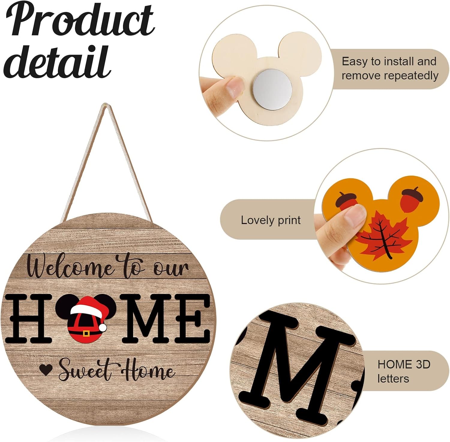 13 Pcs Mouse Welcome Door Sign Set