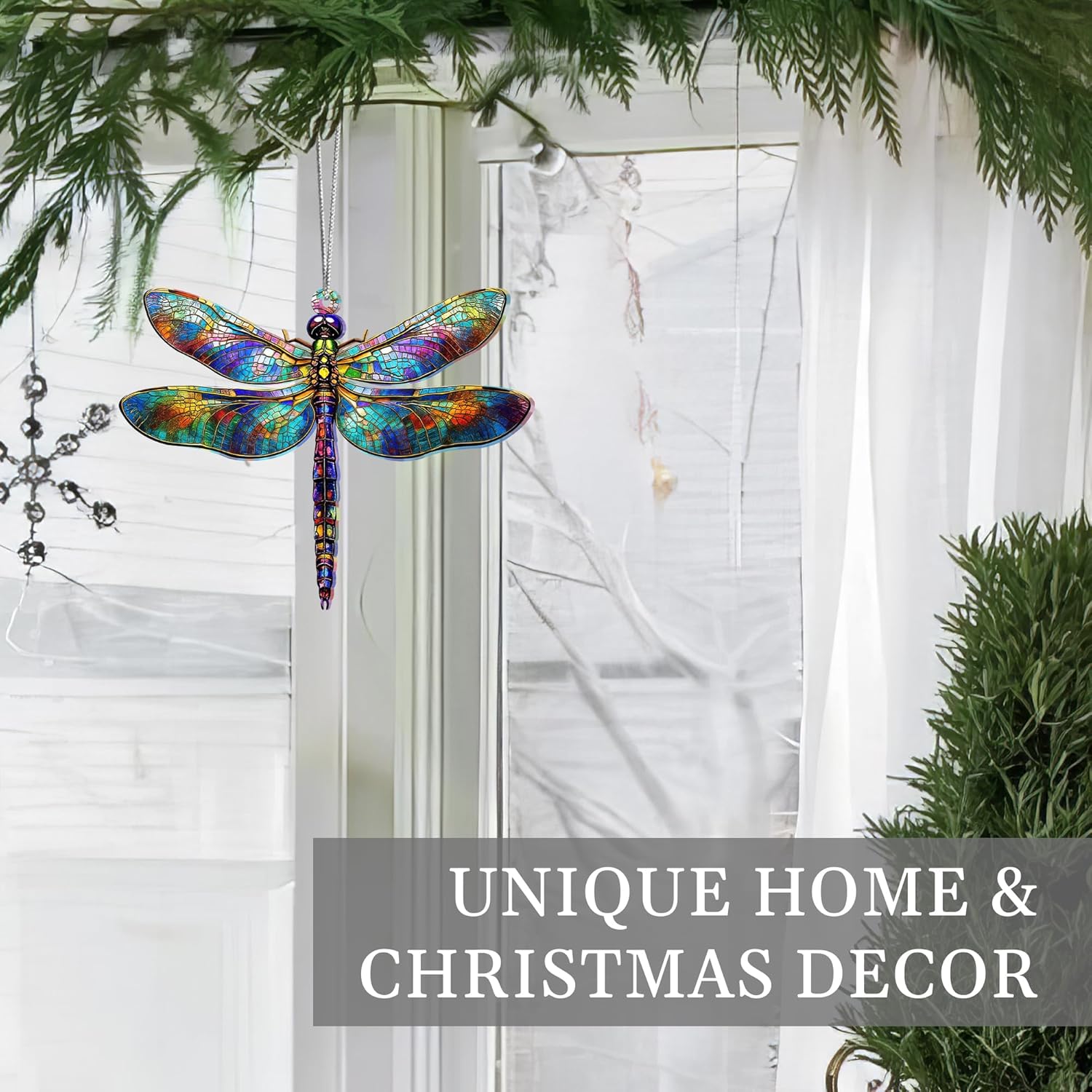 Dragonfly Gifts for Women Stained Glass Decor
