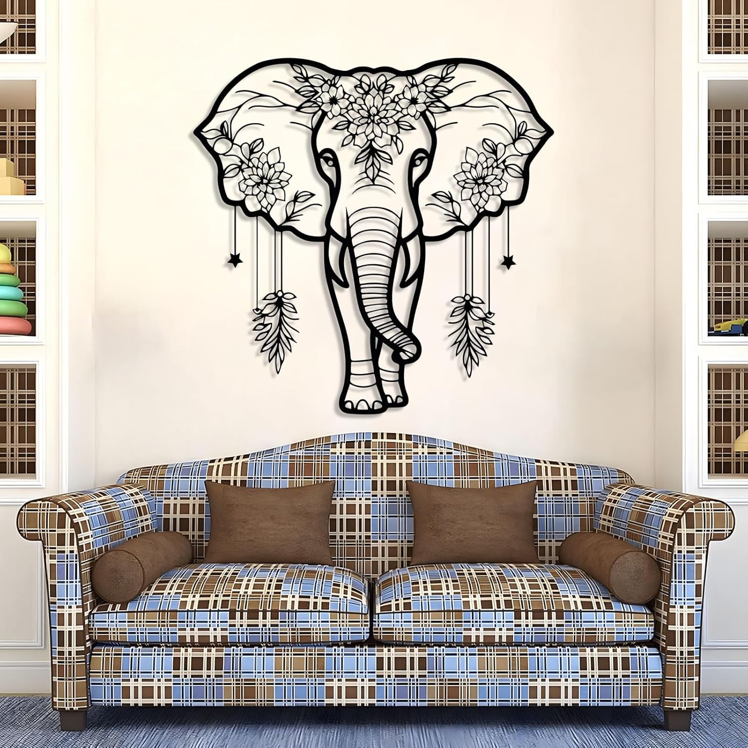 Gasijet Gold Metal Elephant Wall Art 24x23 Sculpture