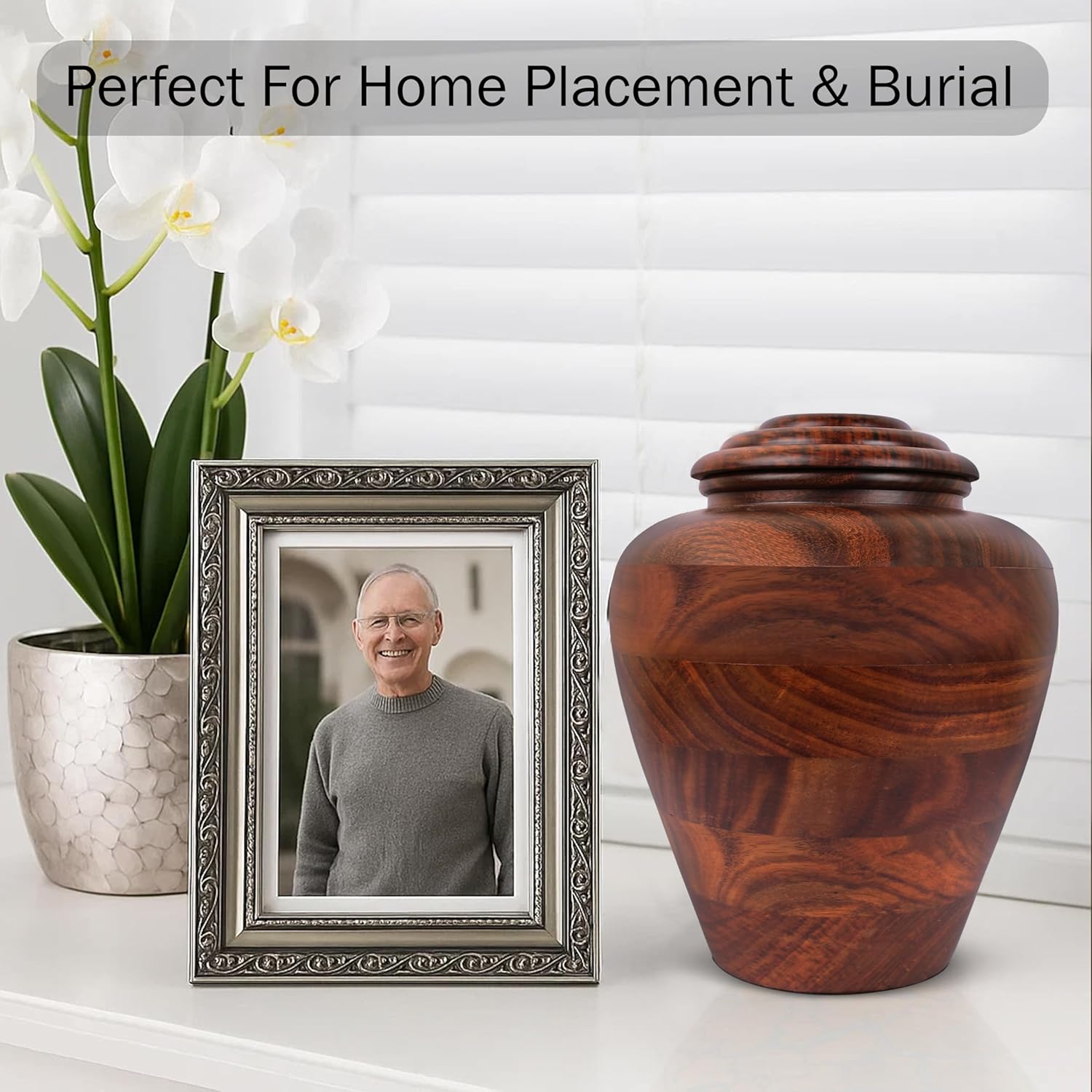 Handcrafted Rosewood Cremation Urn 200 Cubic Inches