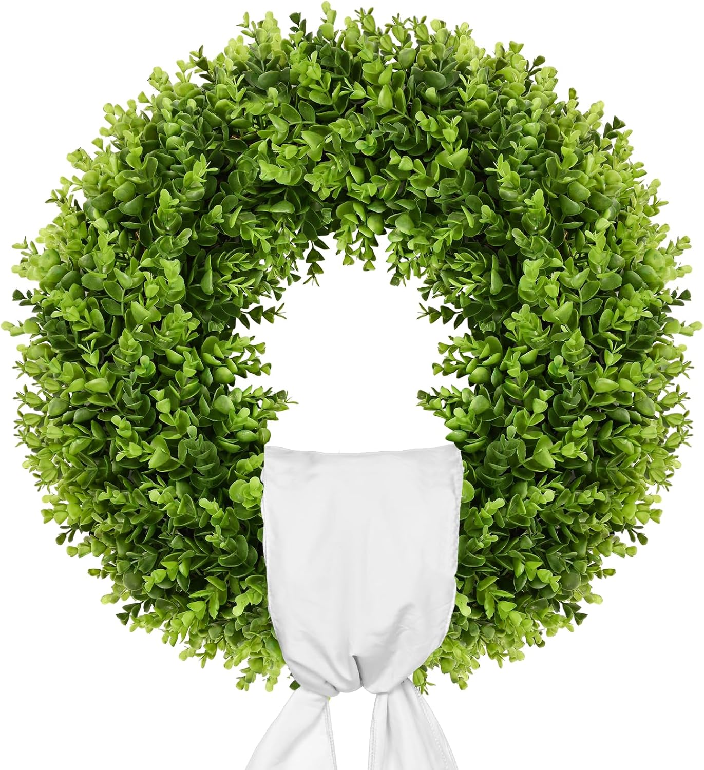 Vlorart 20-Inch Boxwood Wreath Artificial Front Door Decor