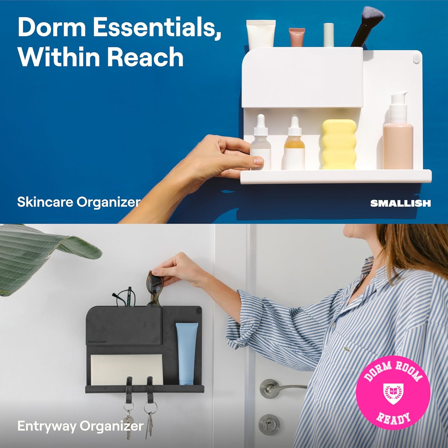 WallShelfie Floating Bedside Shelf Organizer - Black