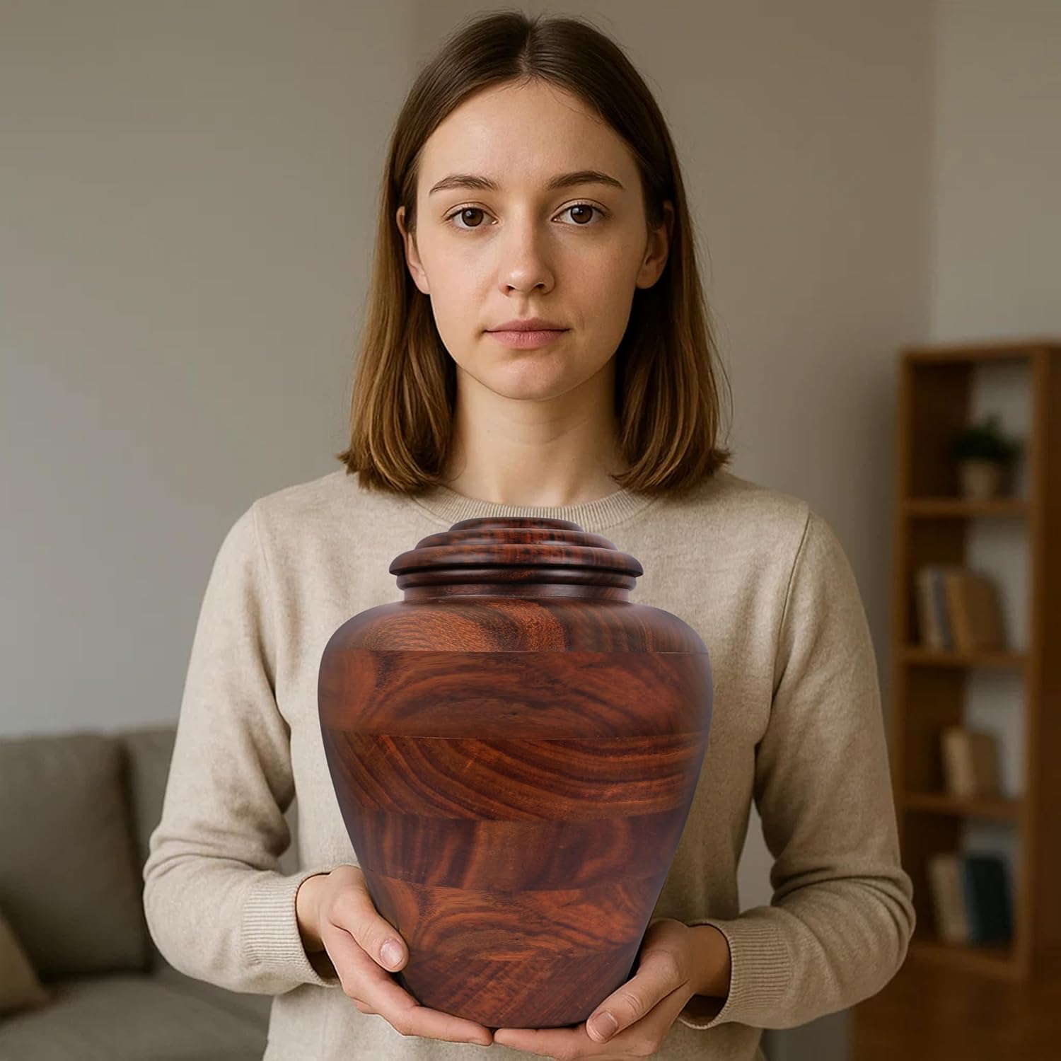Handcrafted Rosewood Cremation Urn 200 Cubic Inches