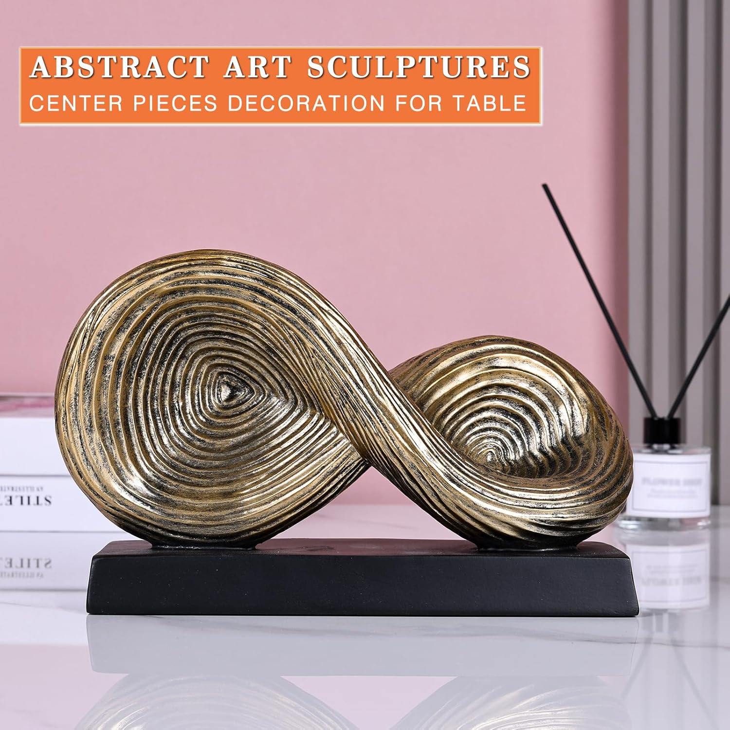 Orenm Infinity Loop Symbol Sculpture Gold
