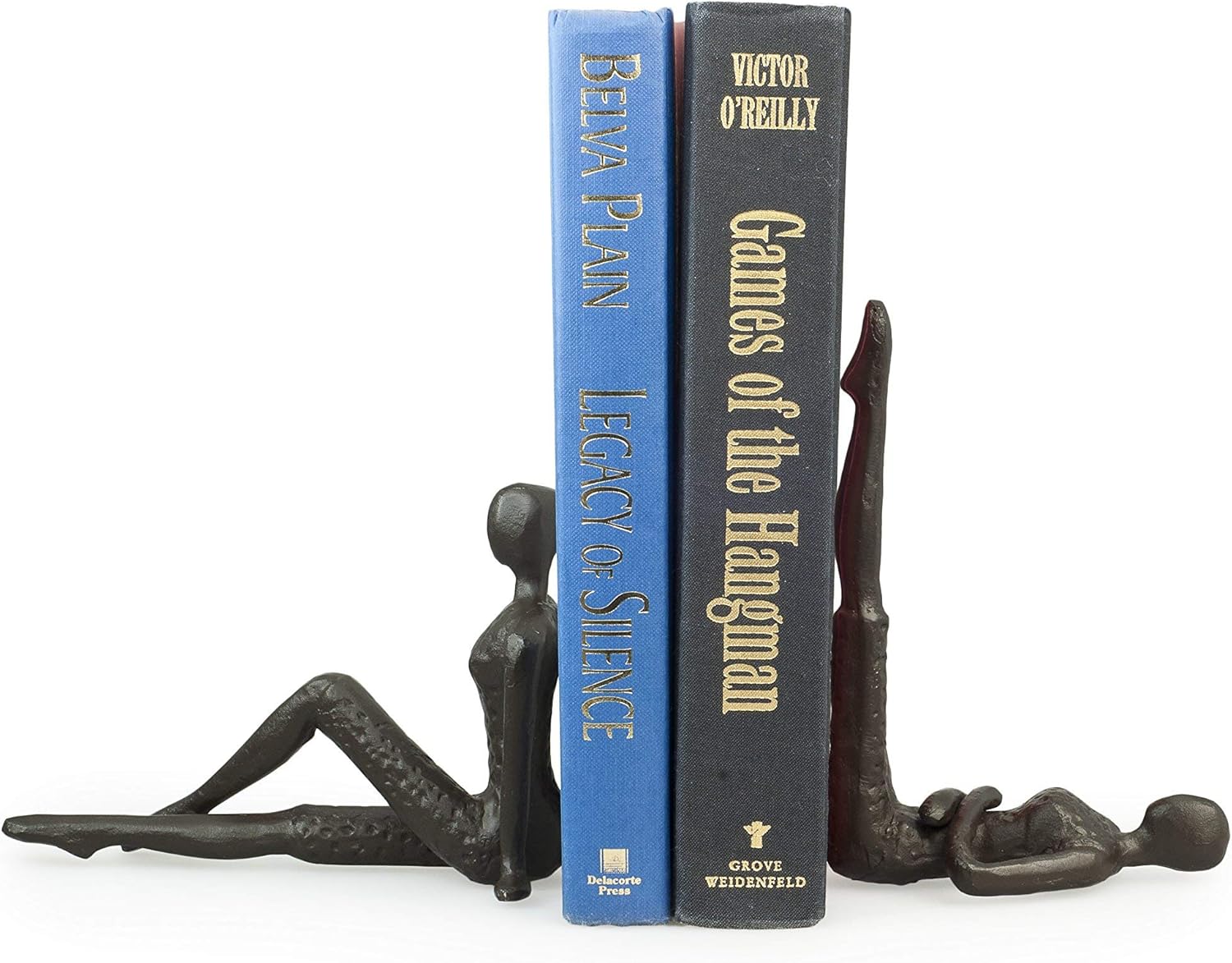 Danya B ZI11217 Contemporary 2 Piece Ladies Stretching Cast Iron Bookend Set