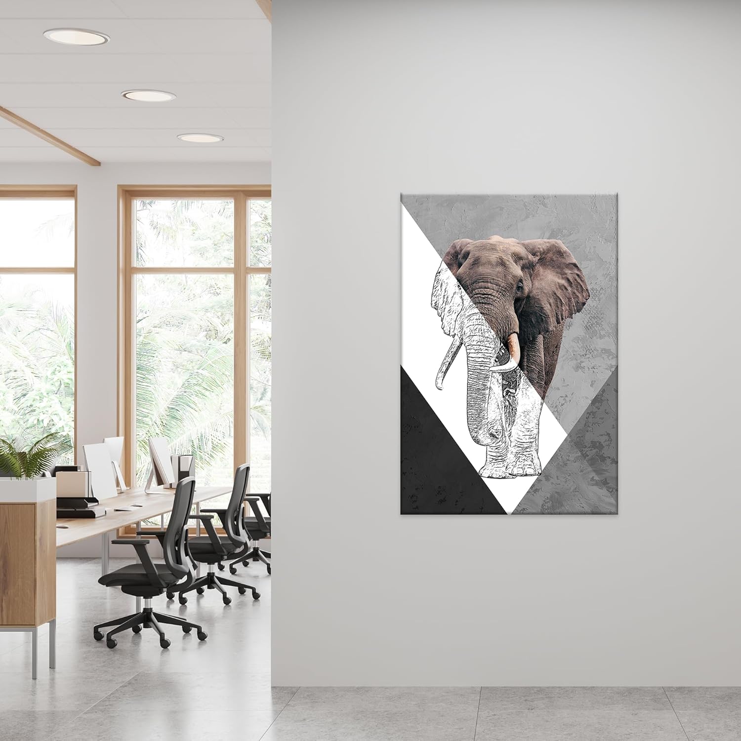EGD Elephant Wall Art for Living Room Decor