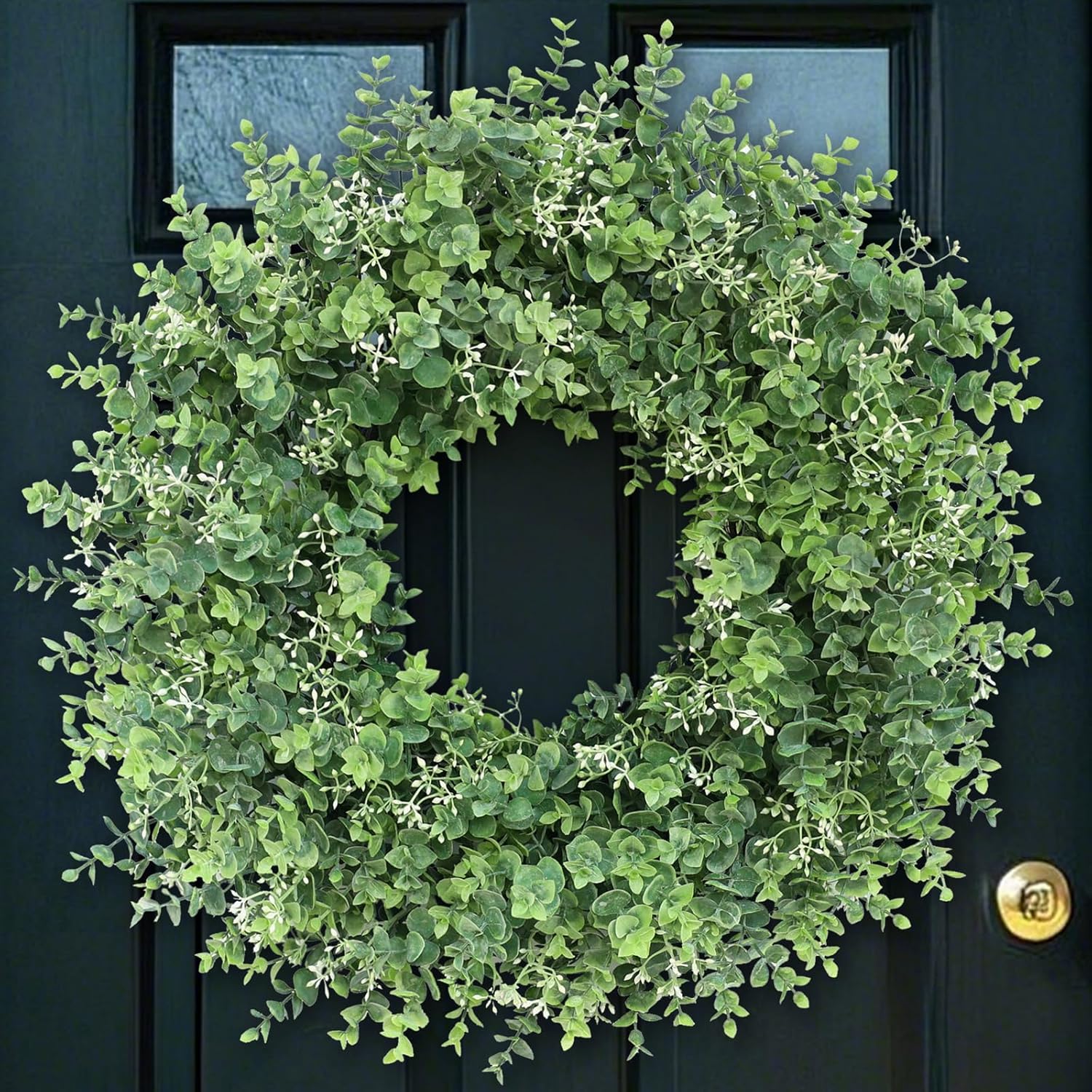 26 Artificial Eucalyptus Wreath with White Seeds