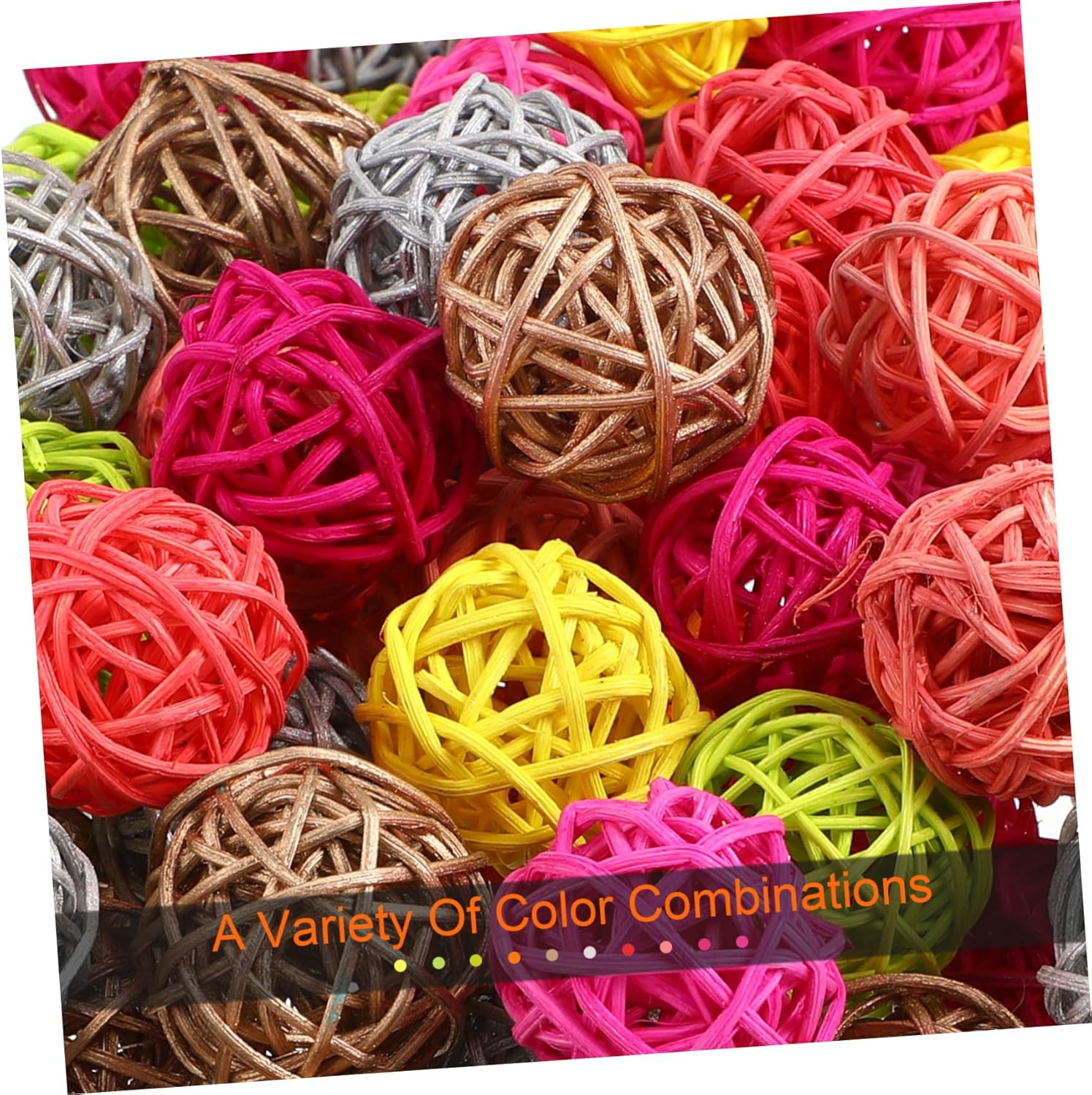 100pcs Colorful Rattan Decorative Balls