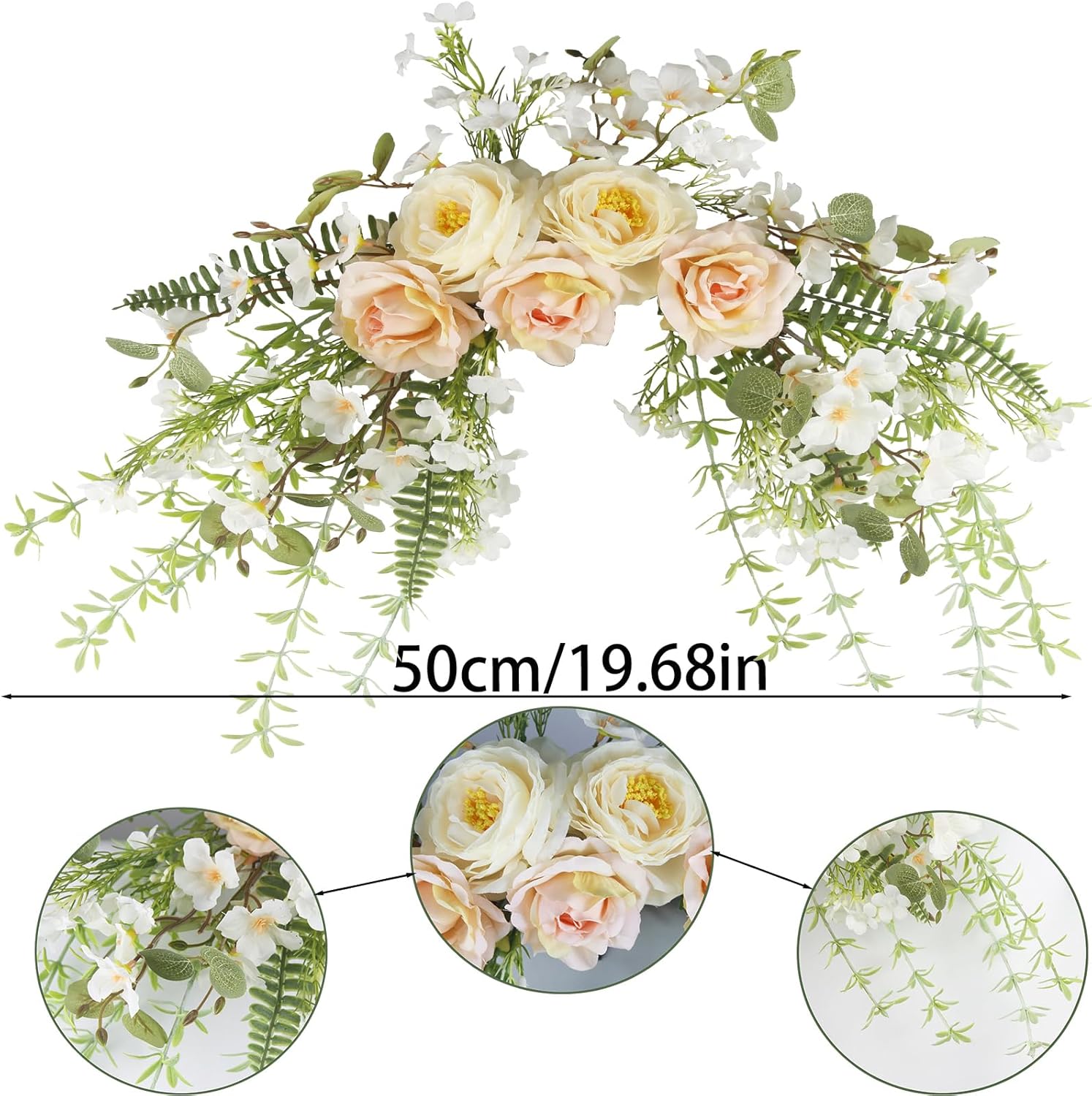 Artificial Peony Swag Arch Door Decor 1968 Inch