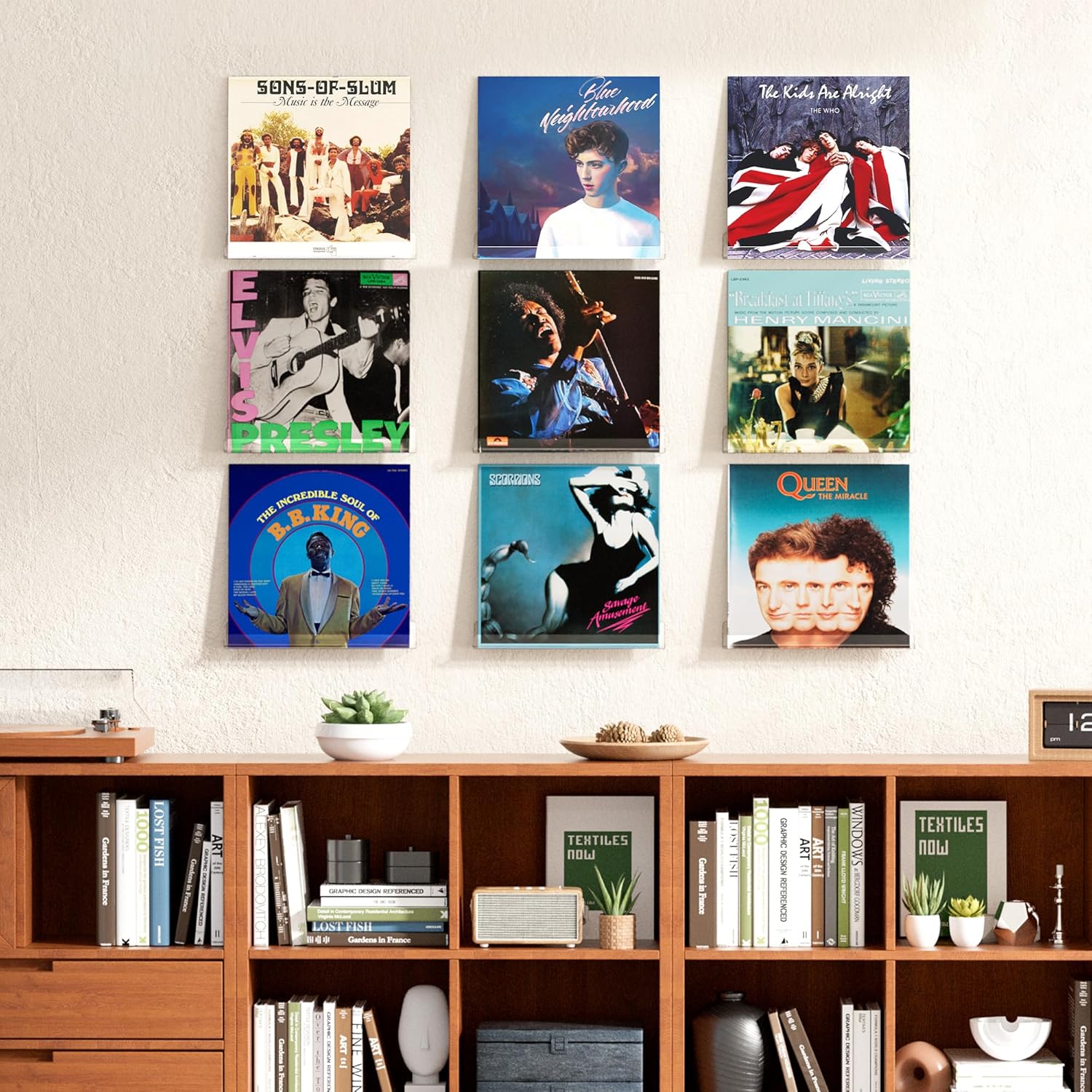 Upsimples 6 Pack Clear Acrylic Shelves Wall Mount