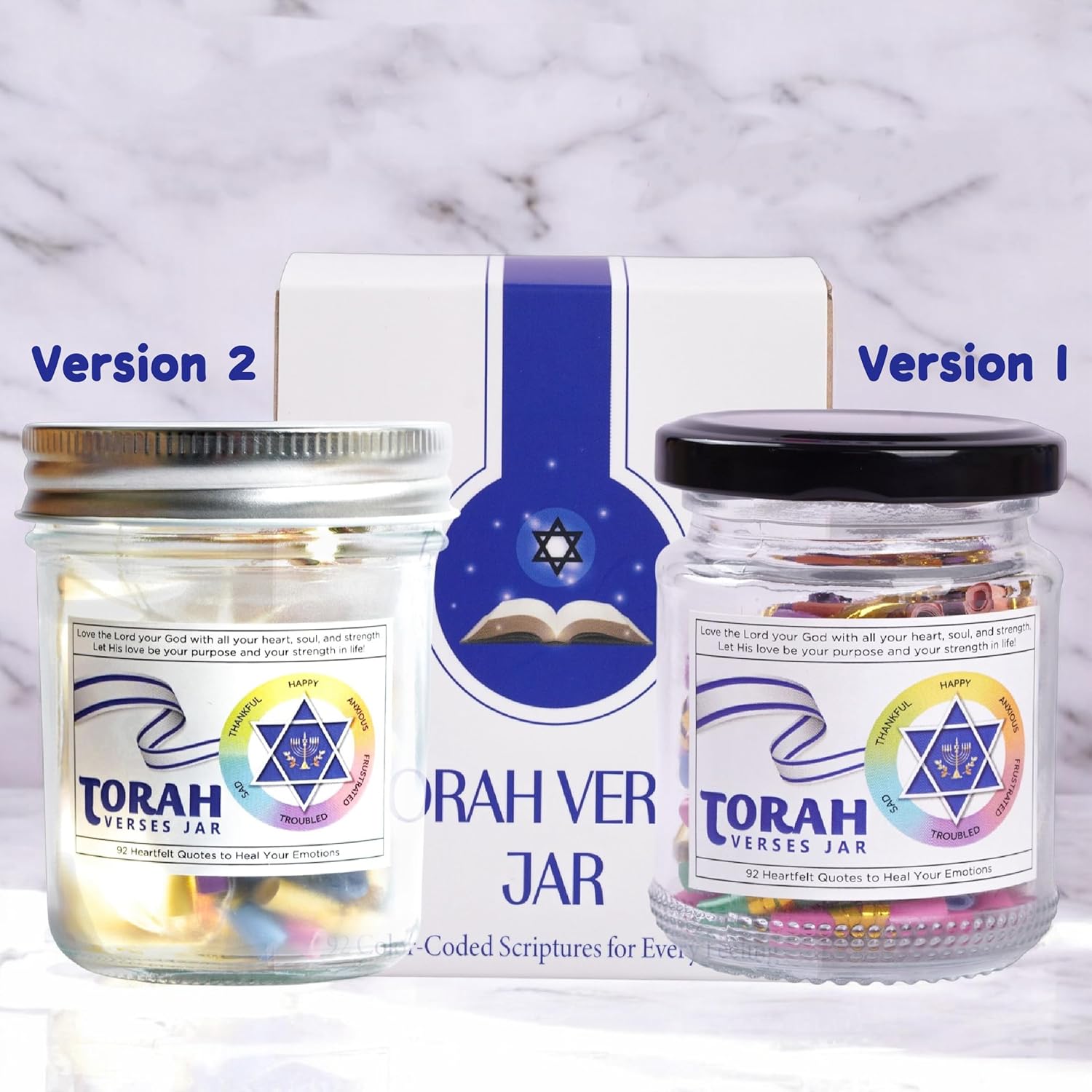 92 Color Coded Torah Verses Jar for Daily Inspiration 1