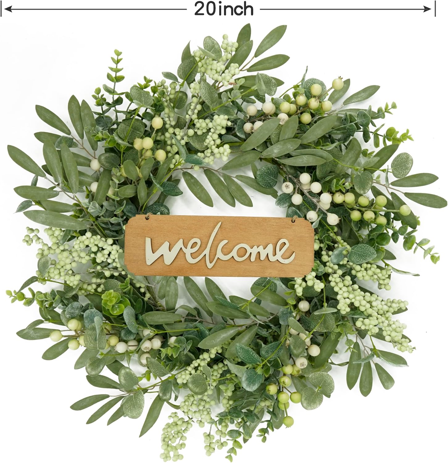 Green Eucalyptus Wreath Front Door Decor
