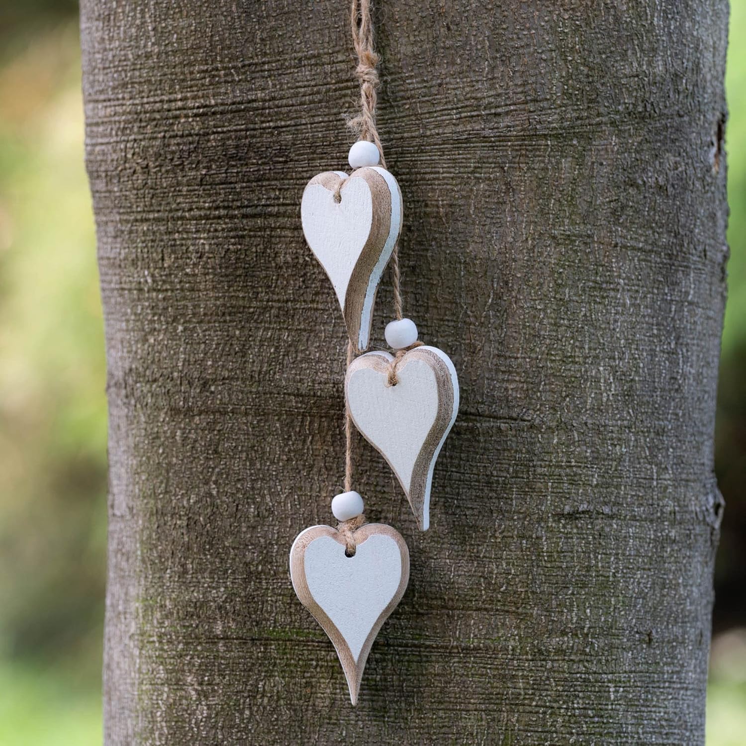 SunBeam Heart-shaped Wooden Hanging Decorative Ornaments