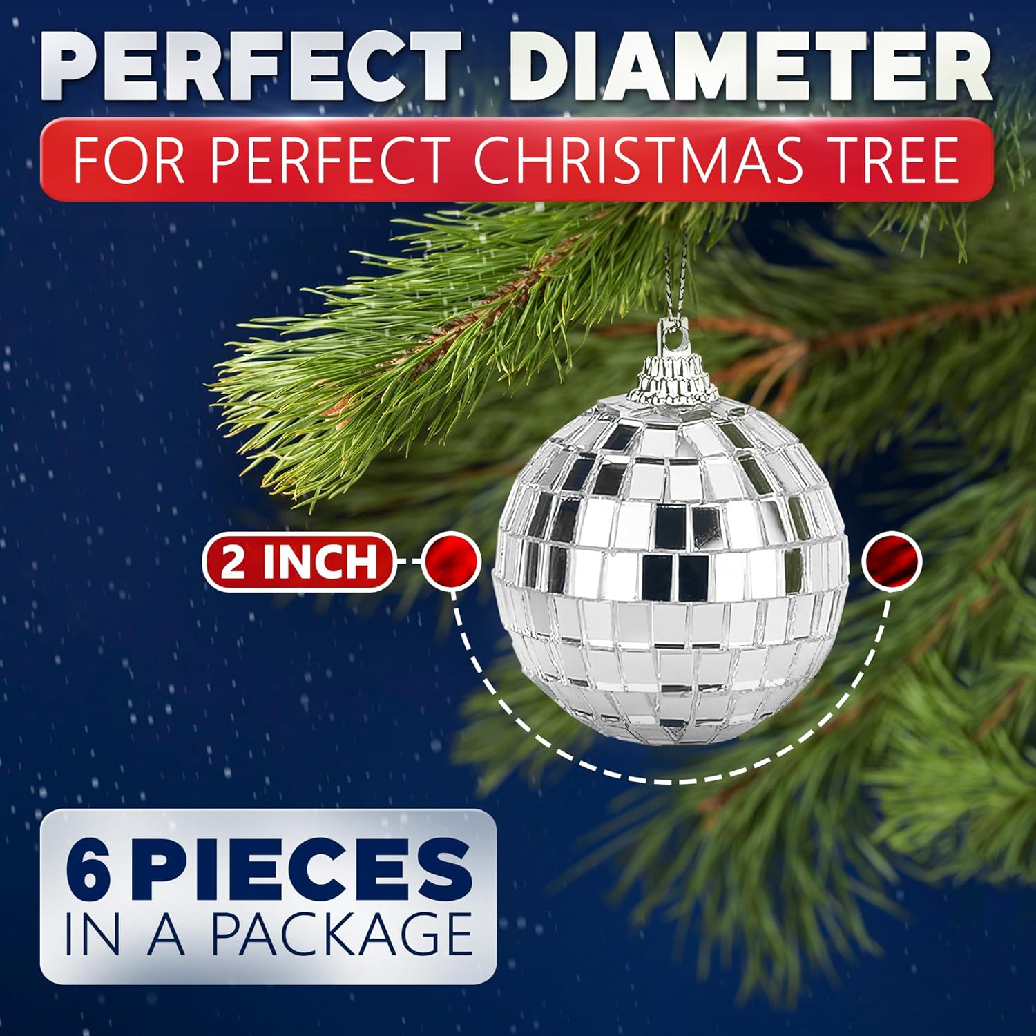 6Pcs Mini Disco Ball Party Decor - Festive Shiny Ornaments