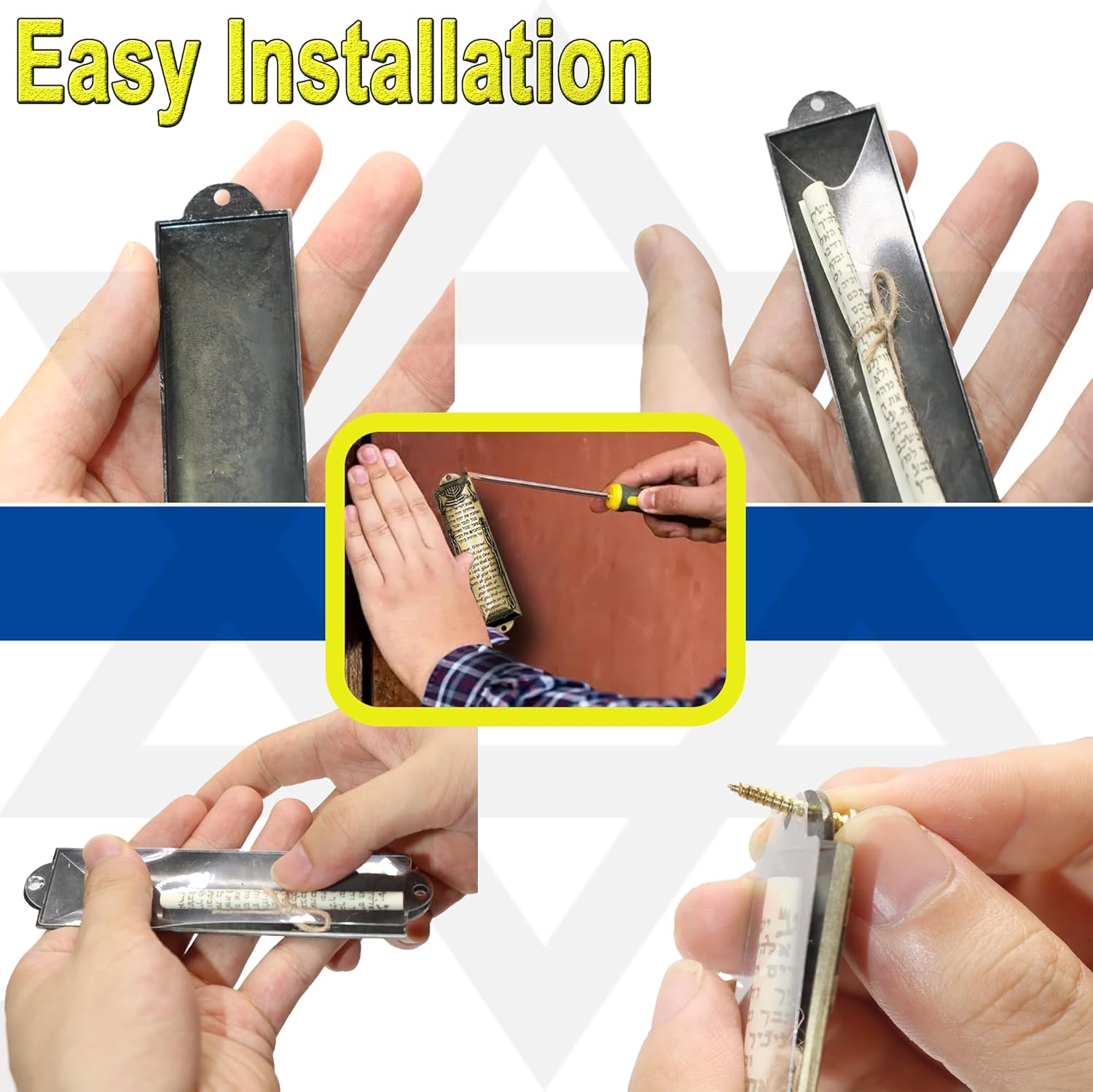 Zivosely Mezuzah Set Door with Scroll and Case