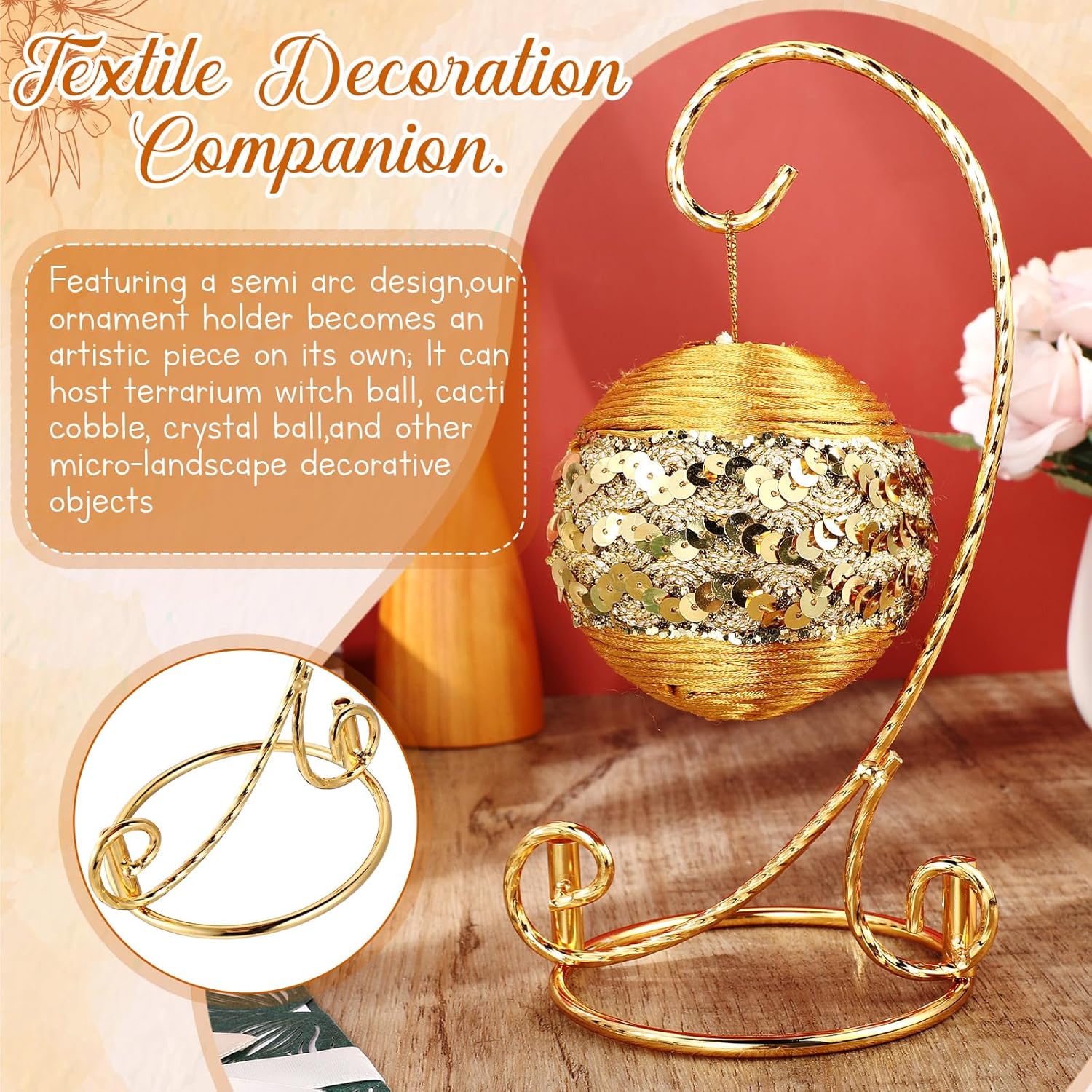 MorningRo 75 Inch Gold Ornament Display Stand