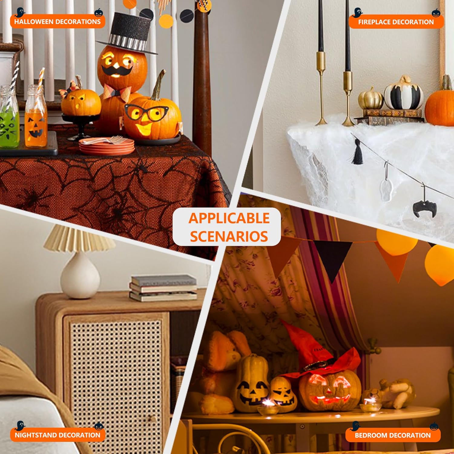 Crystal Skull Head Statues 3 Inch Multicolor Halloween Decor