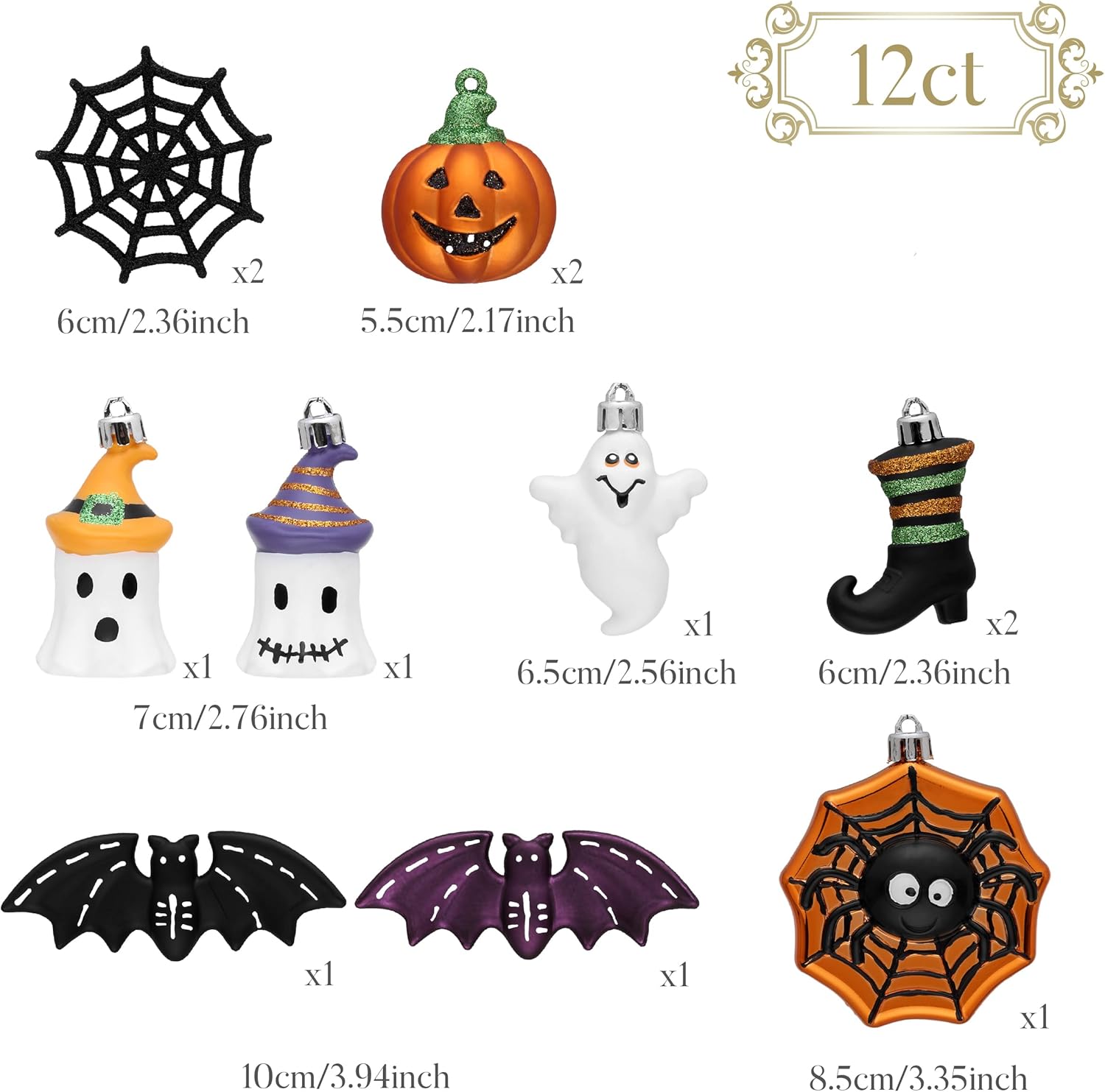 Valery Madelyn Halloween Ornaments Set for Mini Tree 12pcs