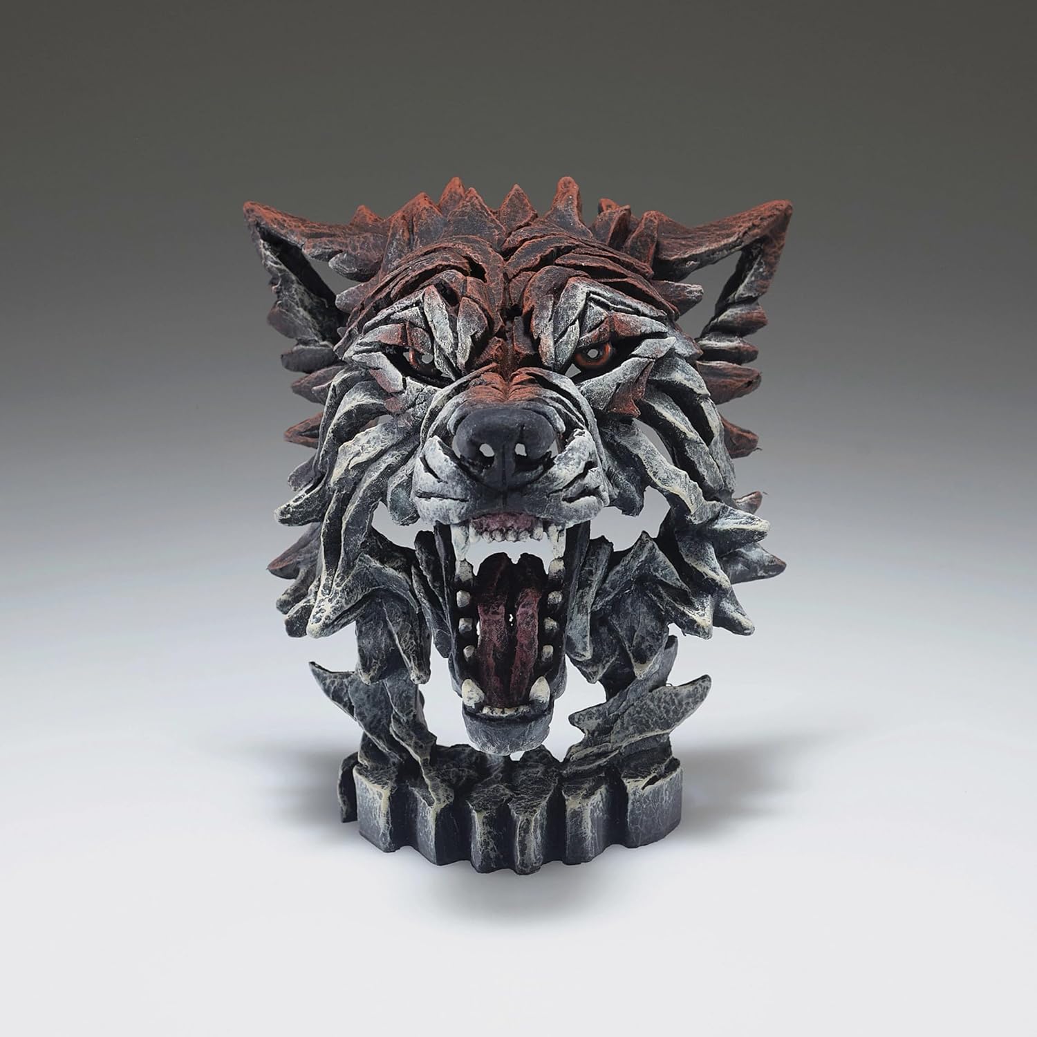 Enesco Edge Sculpture Wolf Baring Teeth Miniature Figurine 492 Inch