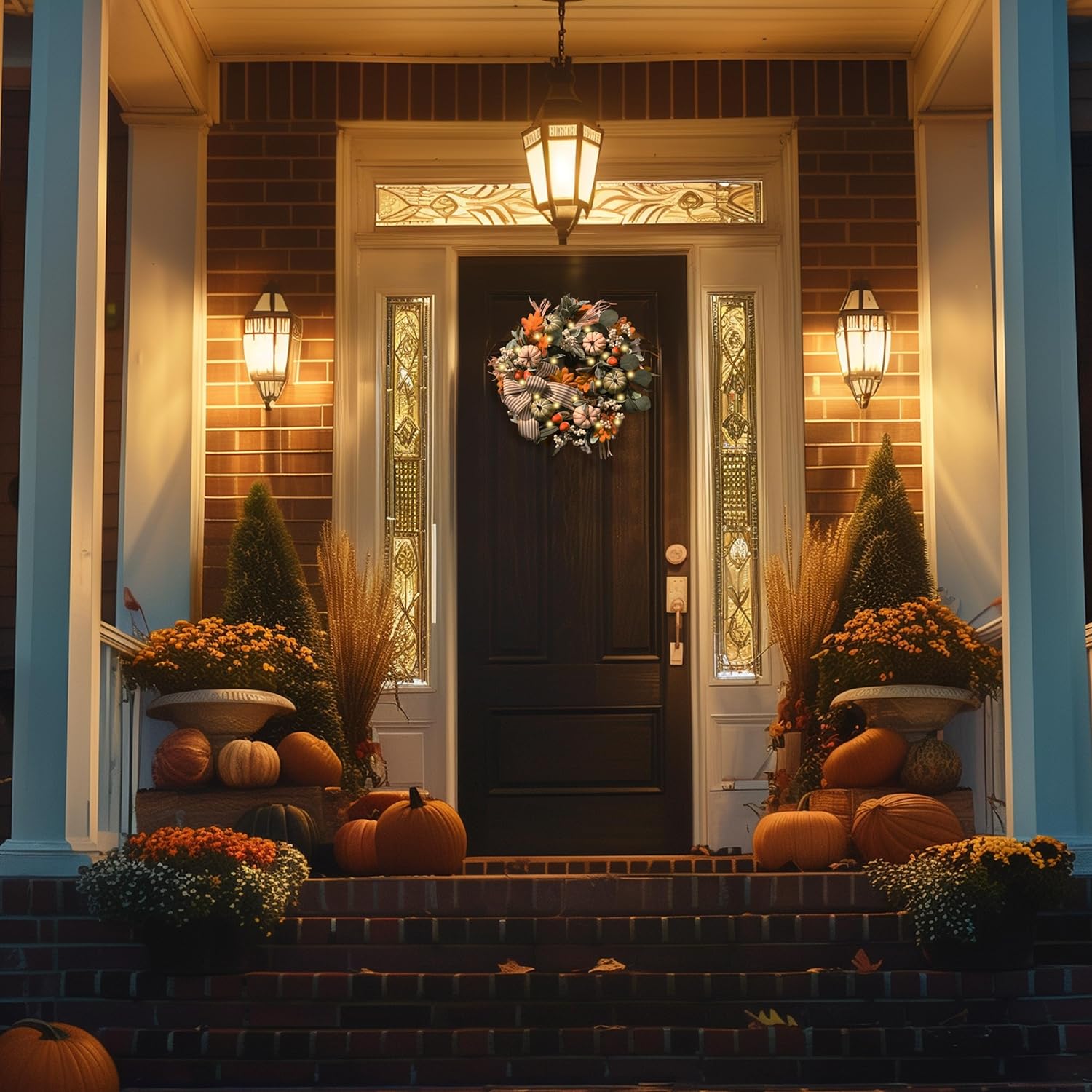 Valery Madelyn 20 Fall Wreath with Lights