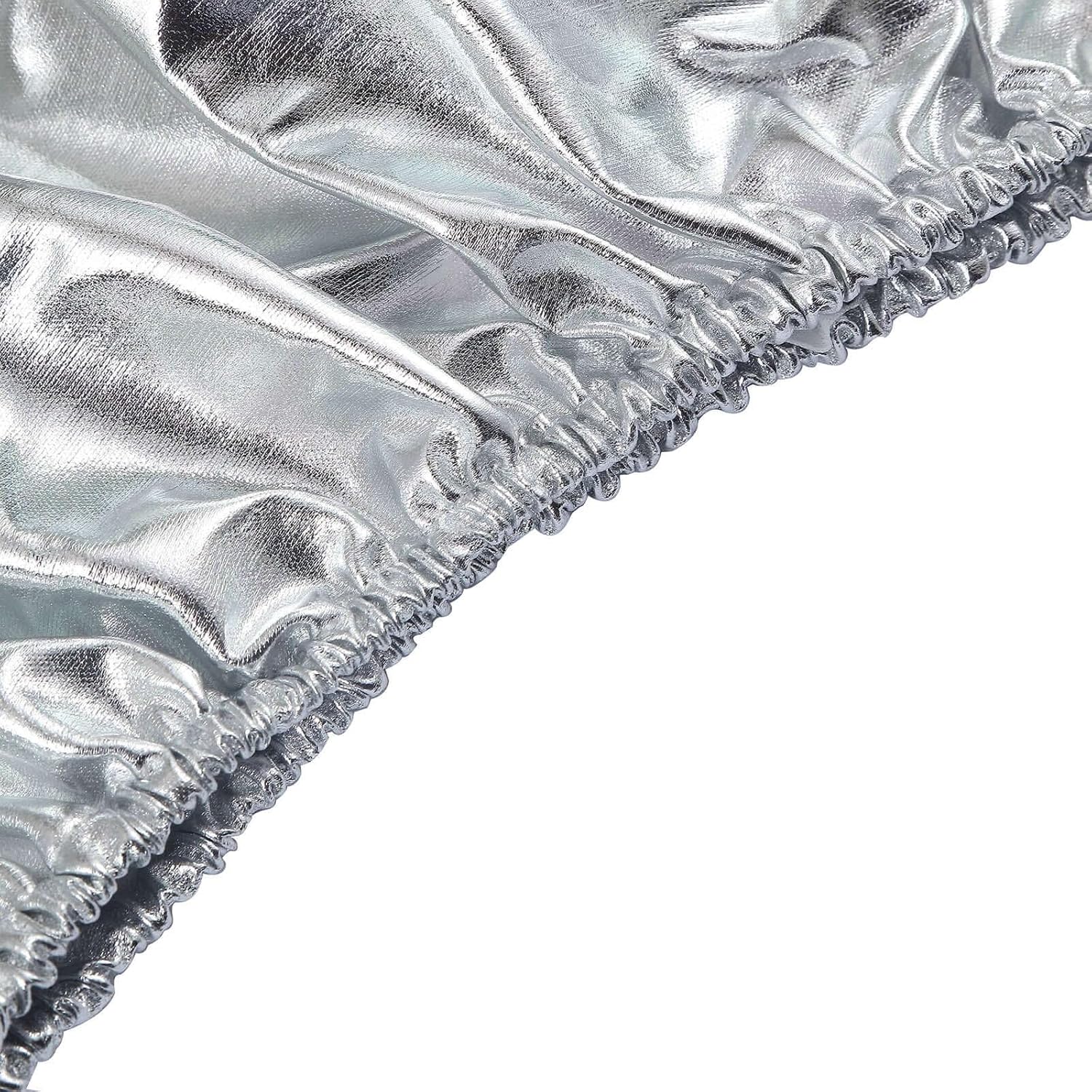 Efavormart Set of 5 Metallic Silver Spandex Cylinder Stand Covers