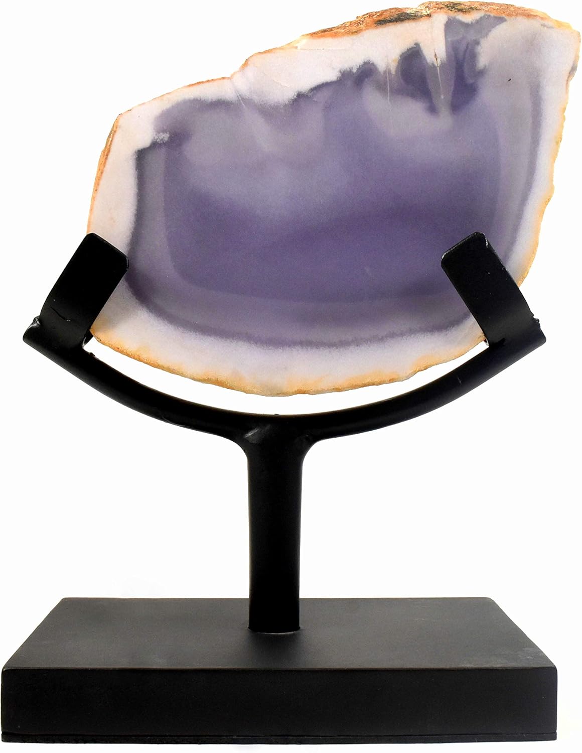 62 Inch Display Stand for Slab Slice Fossil Flat Minerals Black One Arm Two Prong Holder